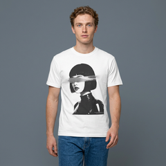 Noir Glitch Portrait Graphic Tee