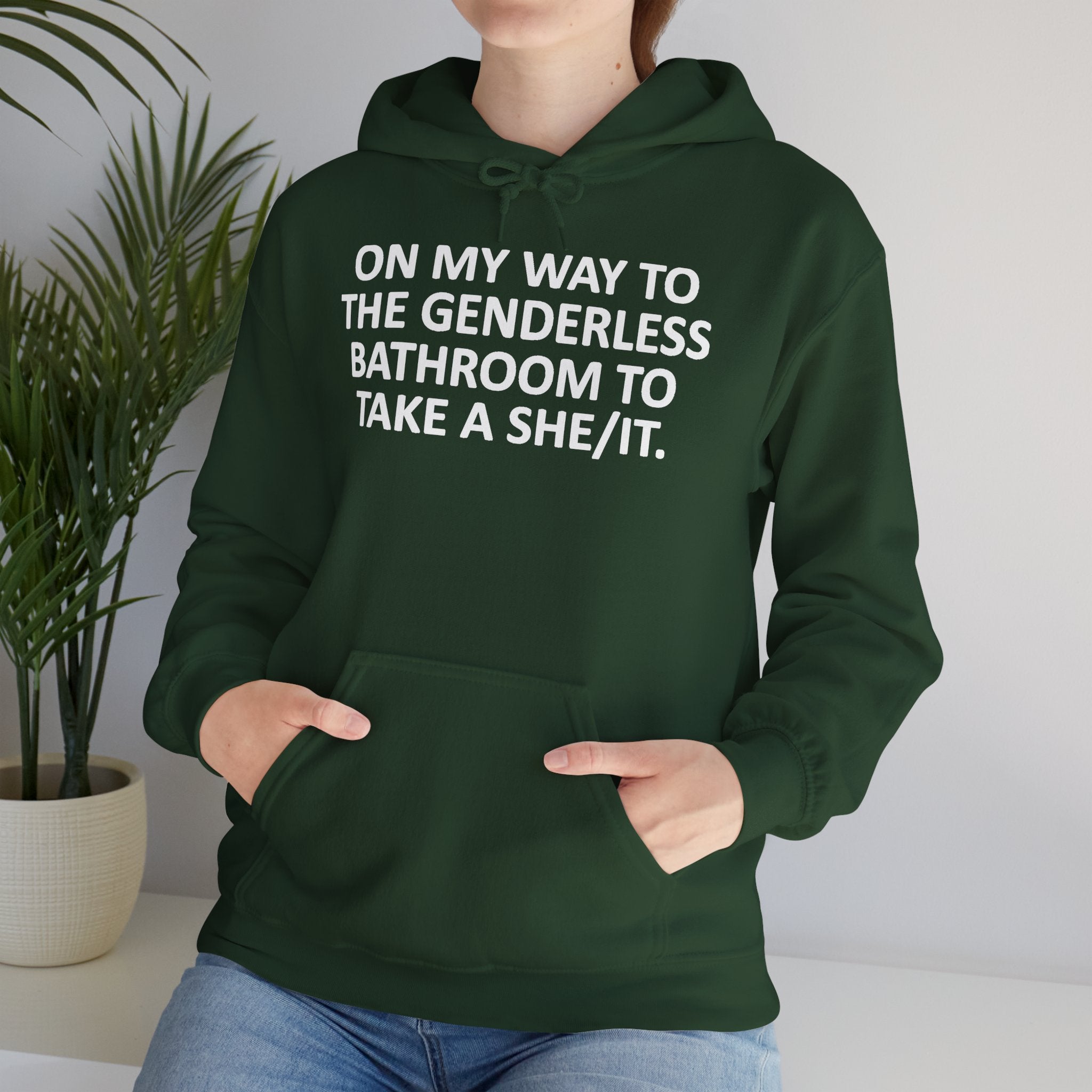 On My Way to the Genderless Bathroom Hoodie
