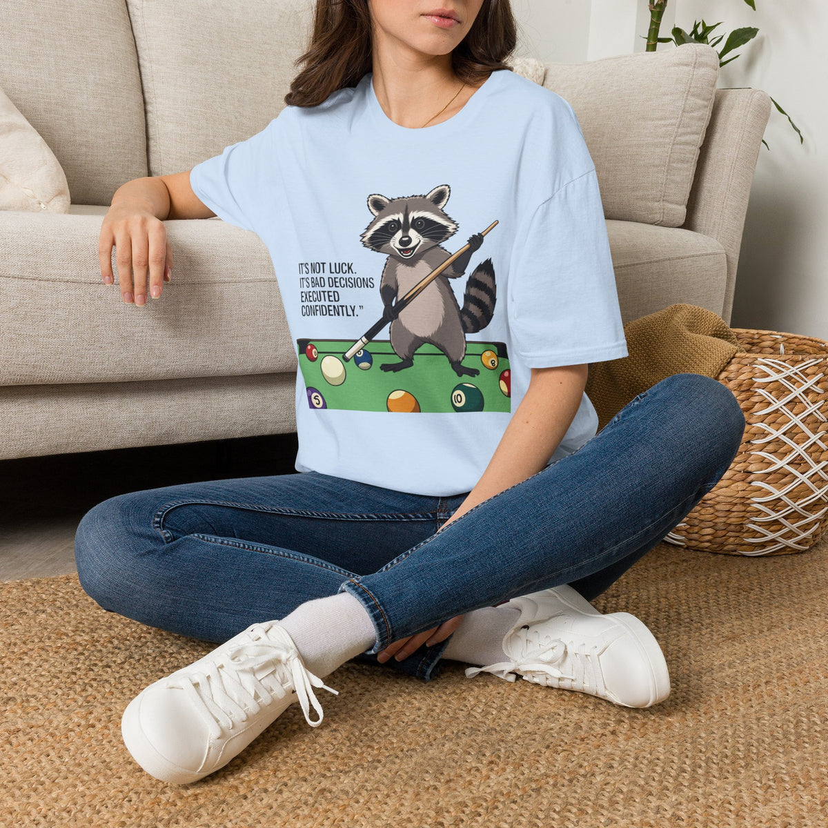 Raccoon Pool Player TShirt