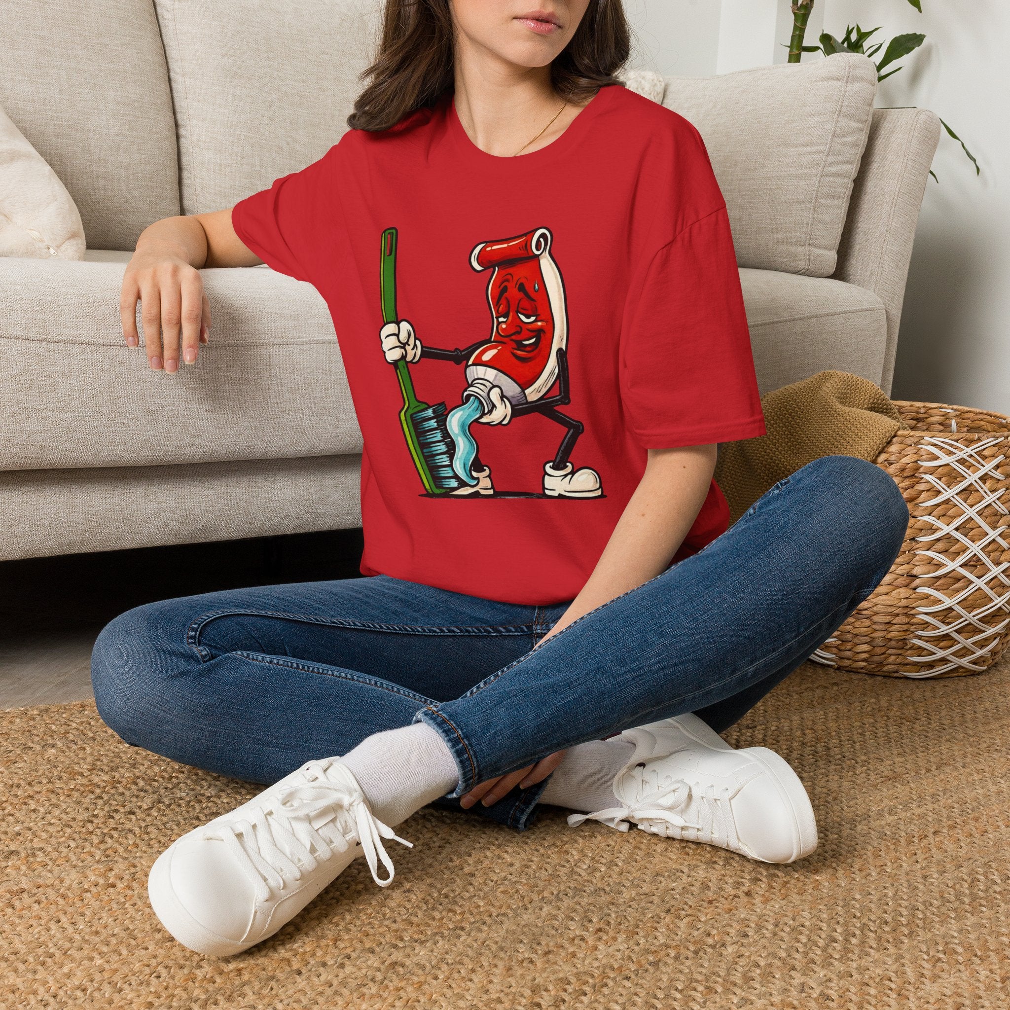 Toothpaste Peeing on Toothbrush T-Shirt