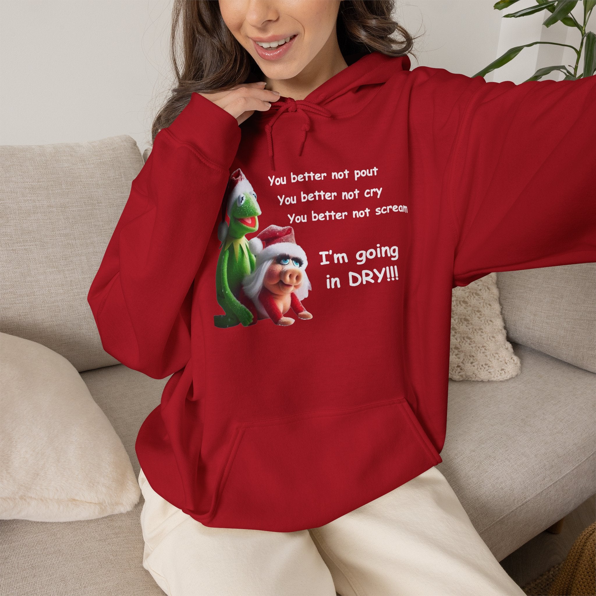 You Better Not Pout, You Better Not Cry Hoodie – I’m Going In Dry Christmas Hoodie