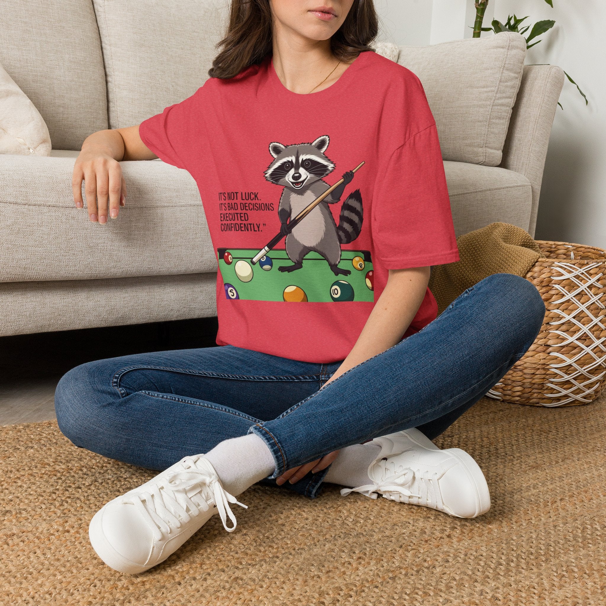 Raccoon Pool Player TShirt