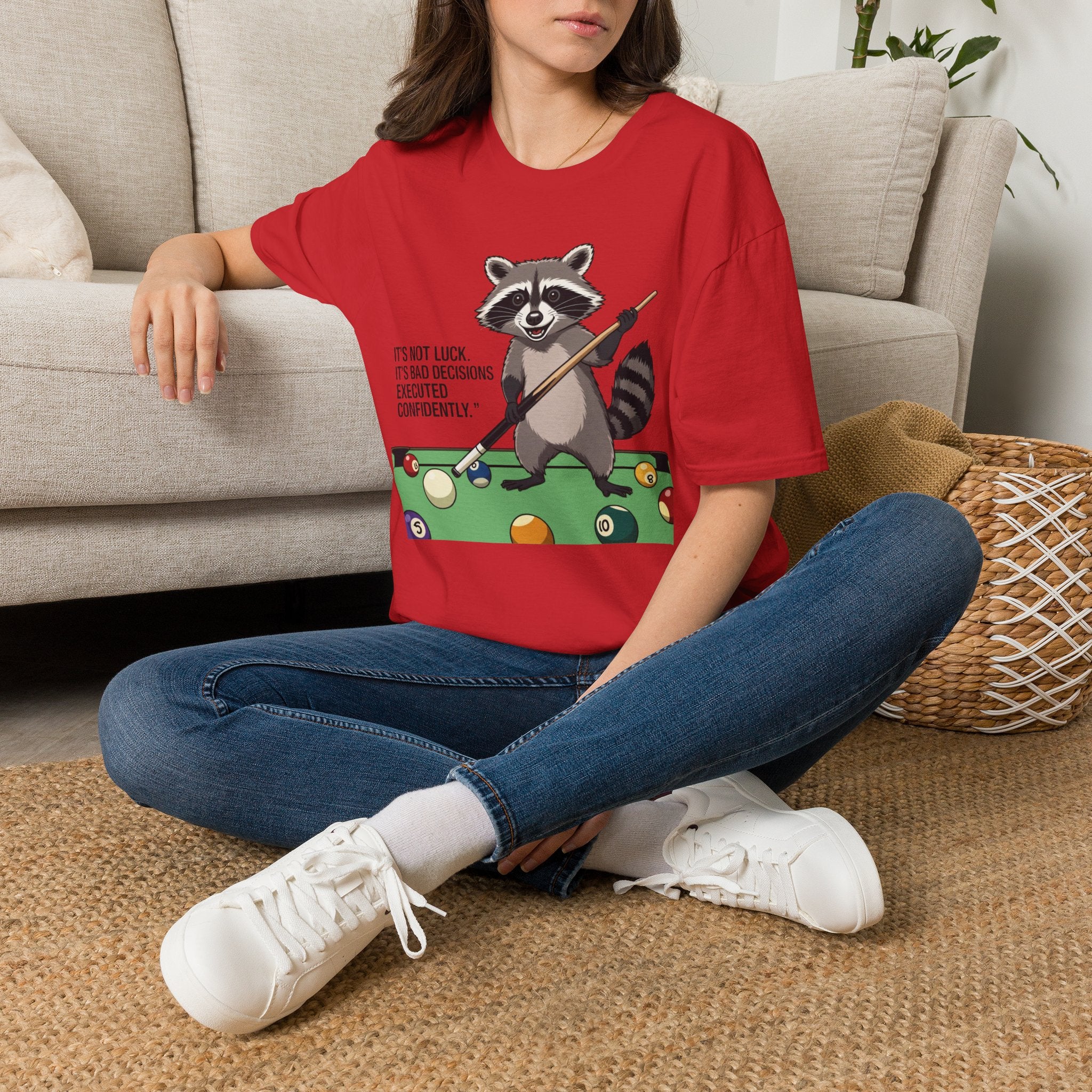 Raccoon Pool Player TShirt