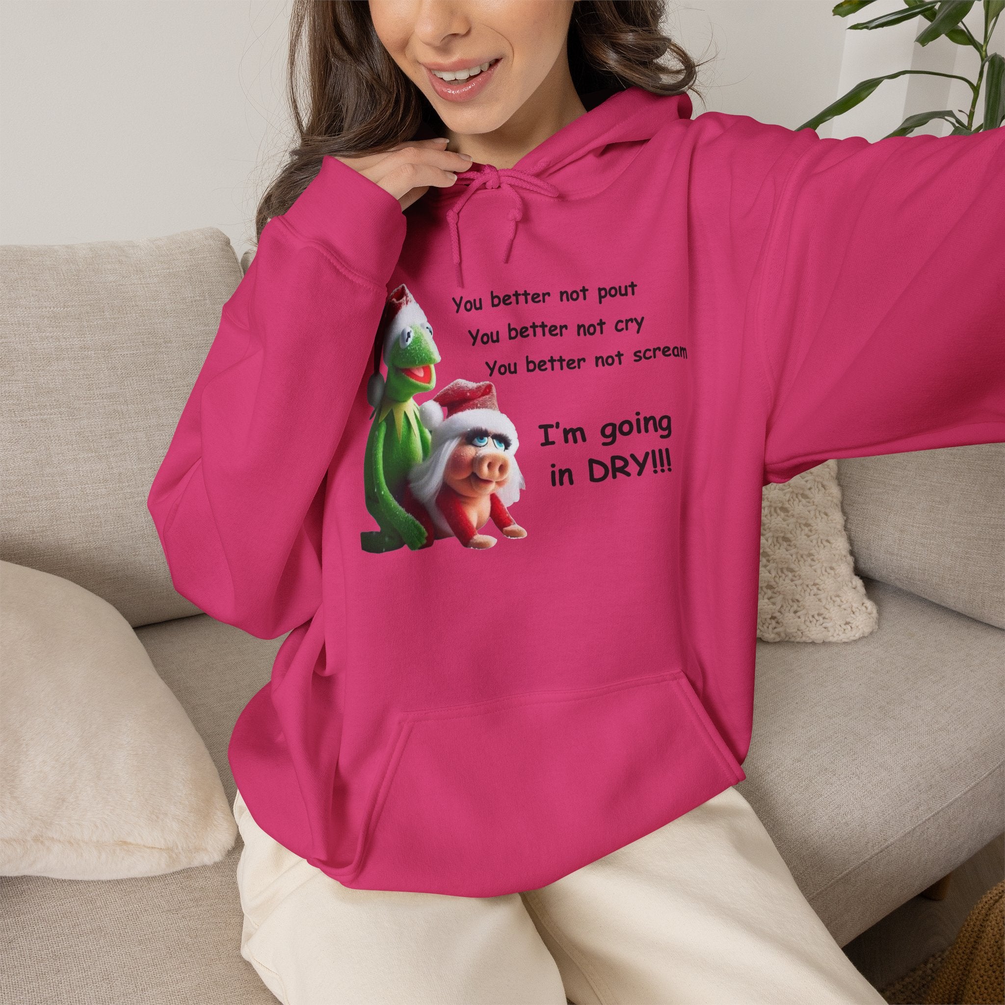 You Better Not Pout, You Better Not Cry Hoodie – I’m Going In Dry Christmas Hoodie