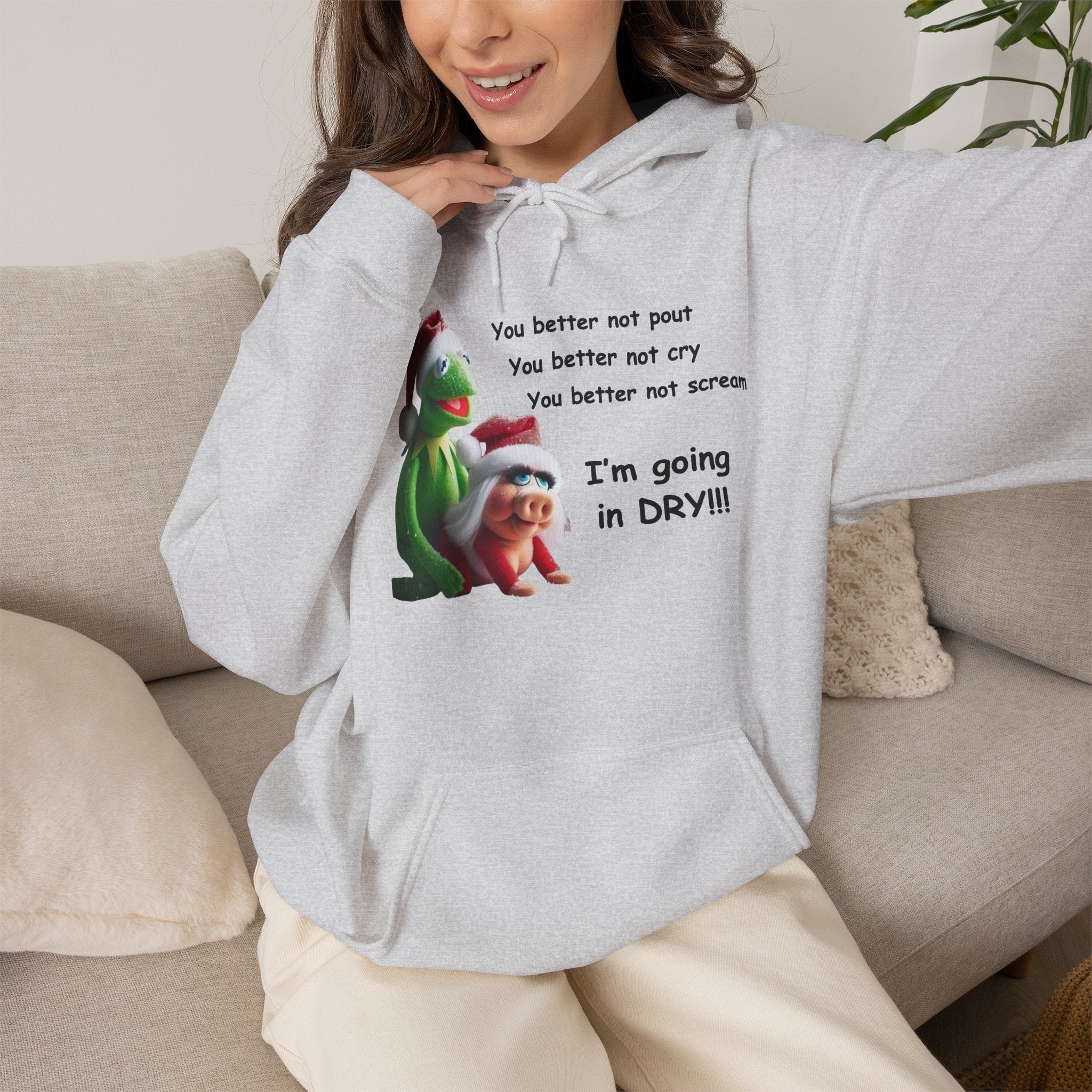 You Better Not Pout, You Better Not Cry Hoodie – I’m Going In Dry Christmas Hoodie