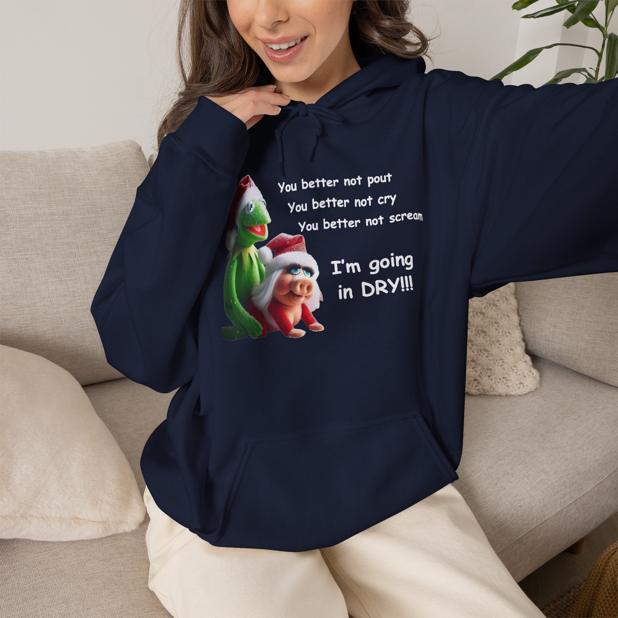 You Better Not Pout, You Better Not Cry Hoodie – I’m Going In Dry Christmas Hoodie