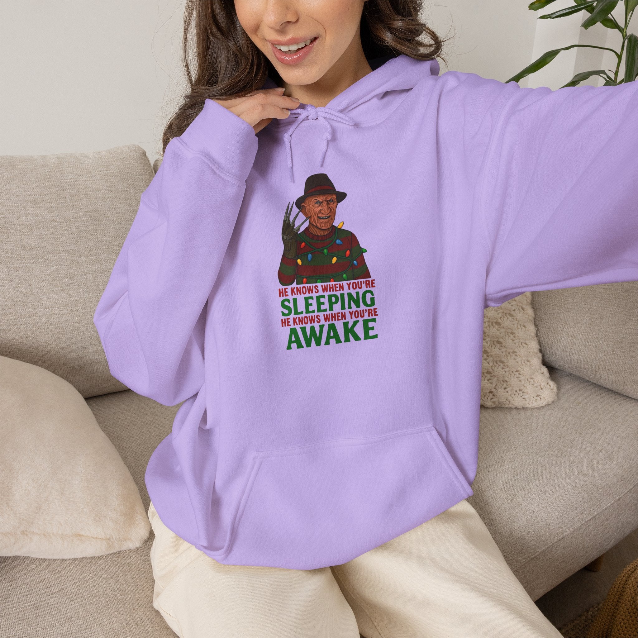 He Knows When You're Sleeping Hoodie