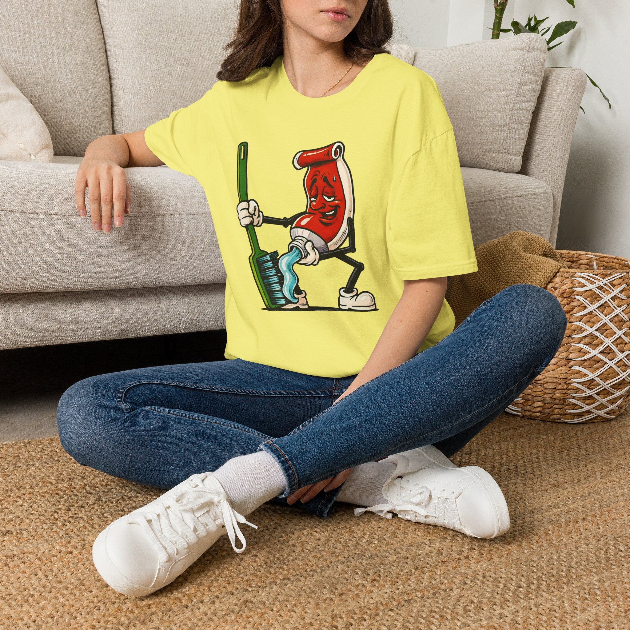 Toothpaste Peeing on Toothbrush T-Shirt