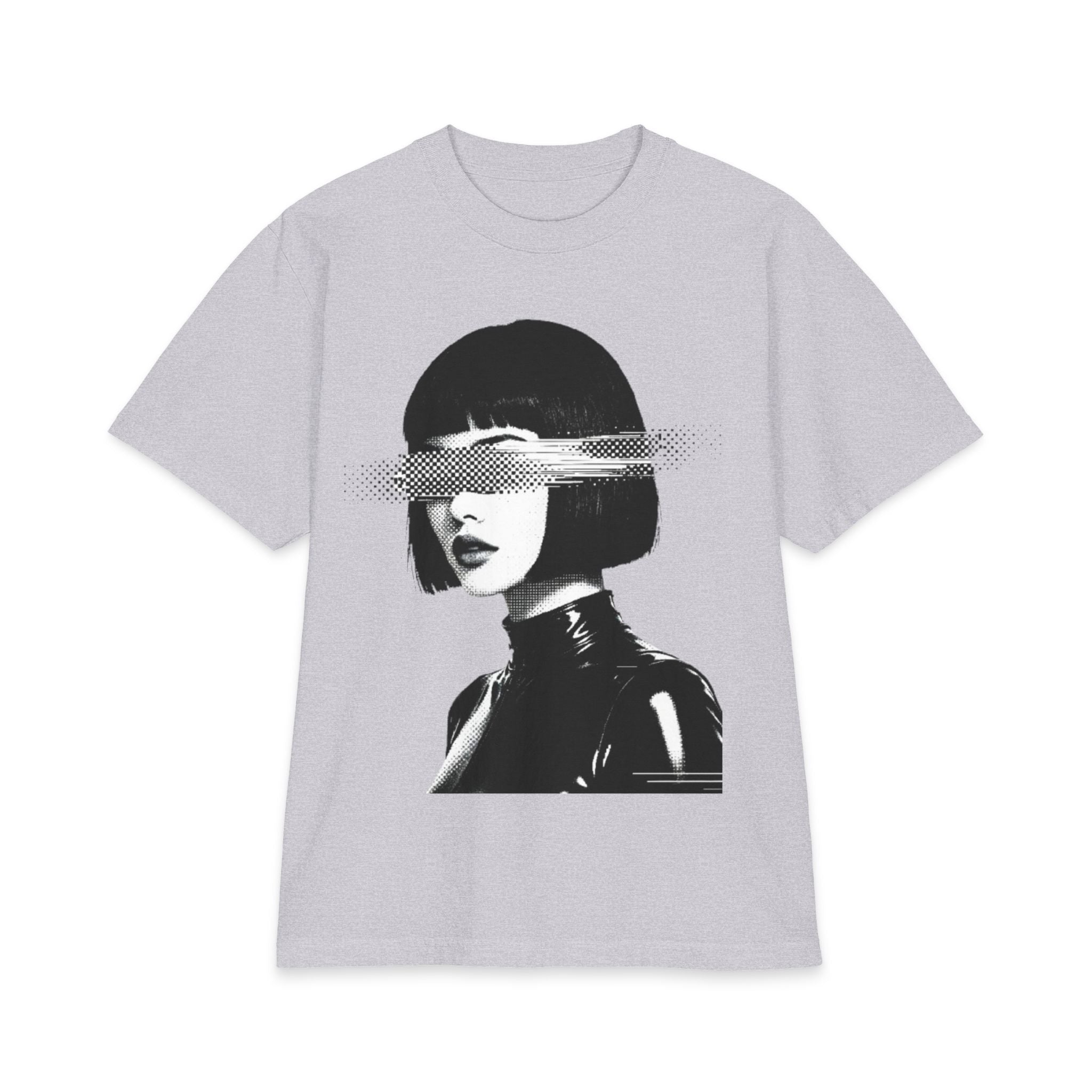 Noir Glitch Portrait Graphic Tee