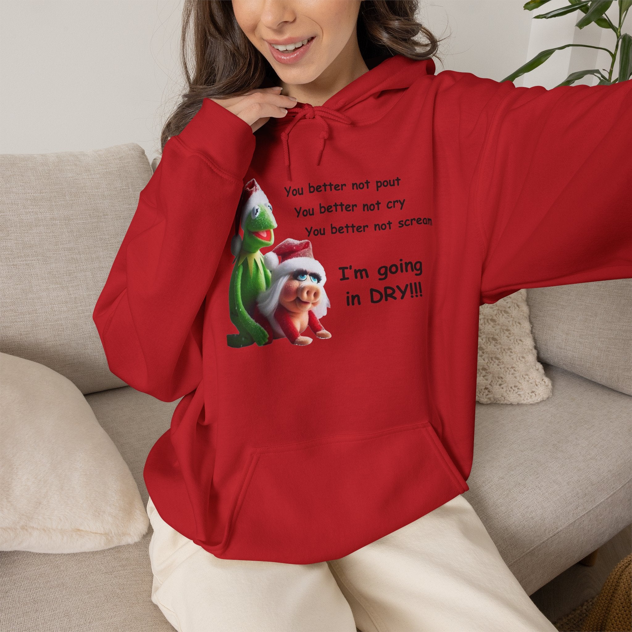 You Better Not Pout, You Better Not Cry Hoodie – I’m Going In Dry Christmas Hoodie