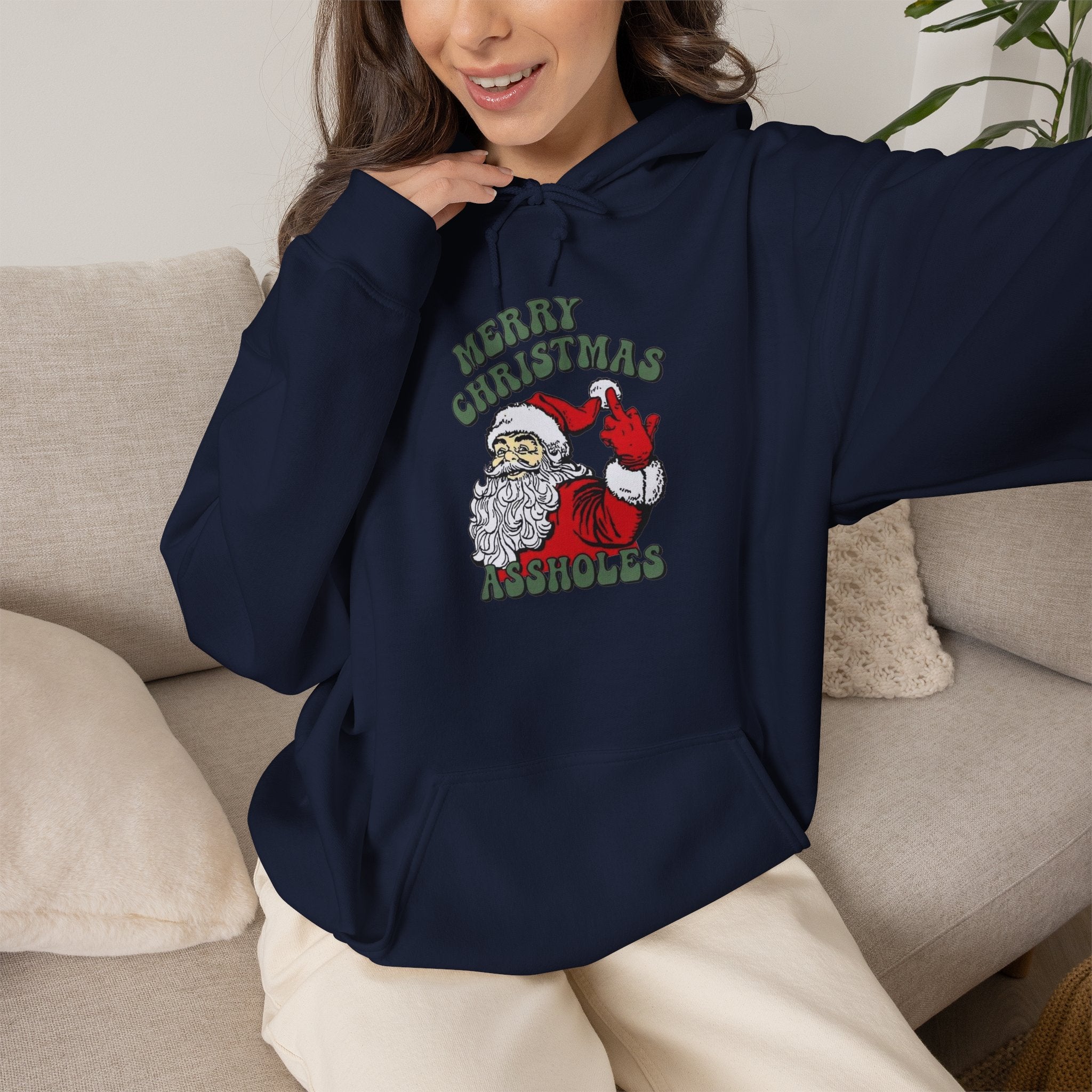 Merry Christmas Assholes Hoodie