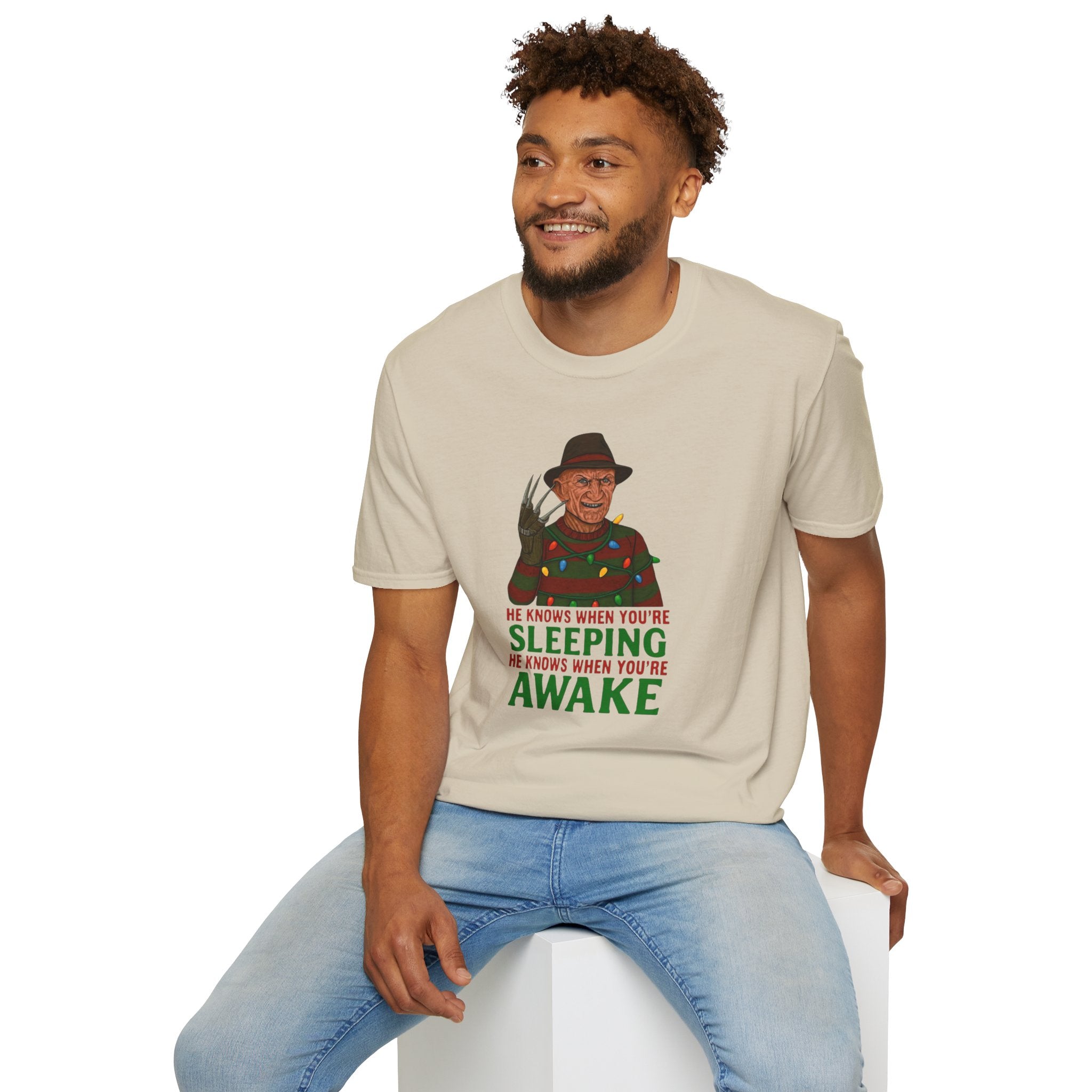 He Knows When You’re Sleeping T-Shirt