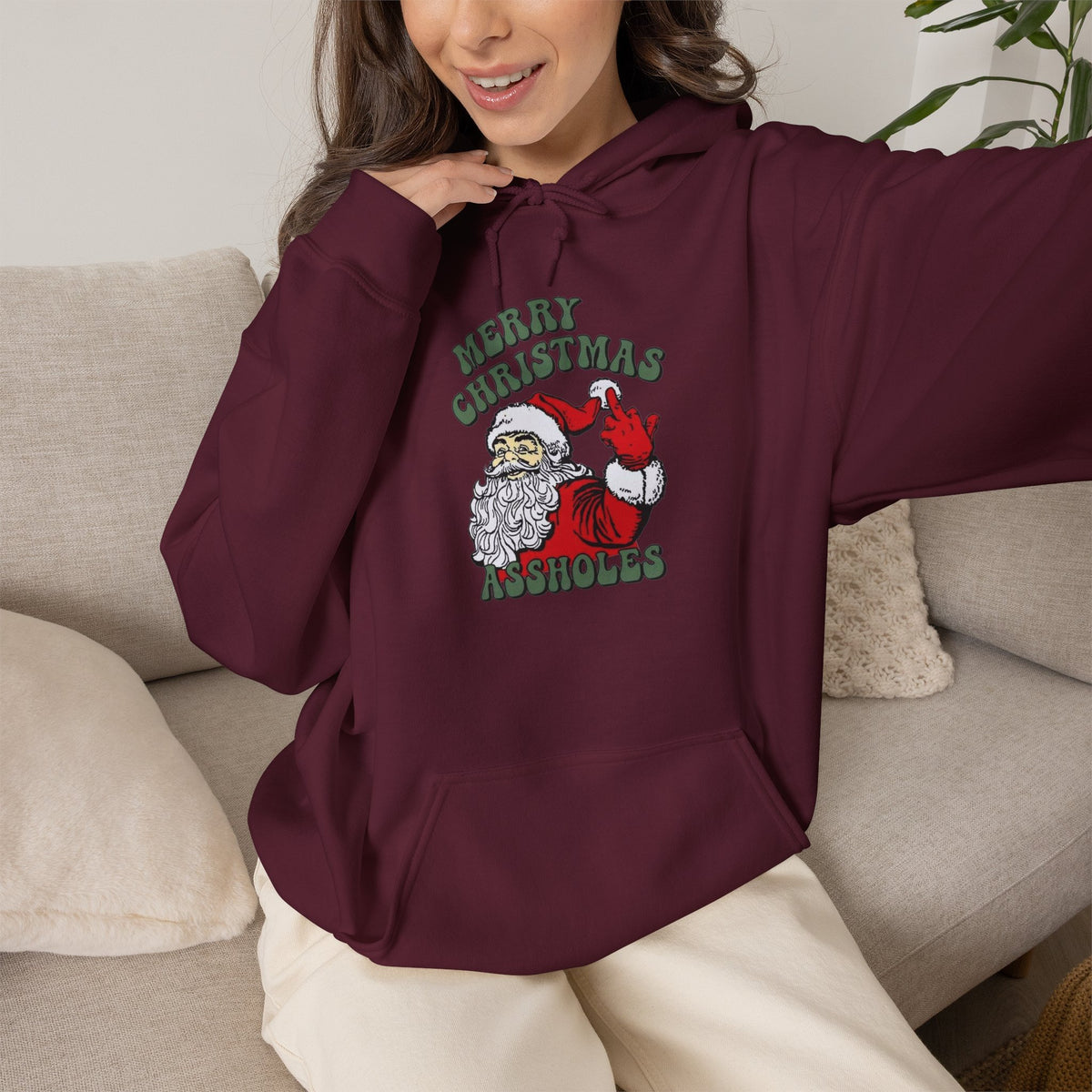 Merry Christmas Assholes Hoodie