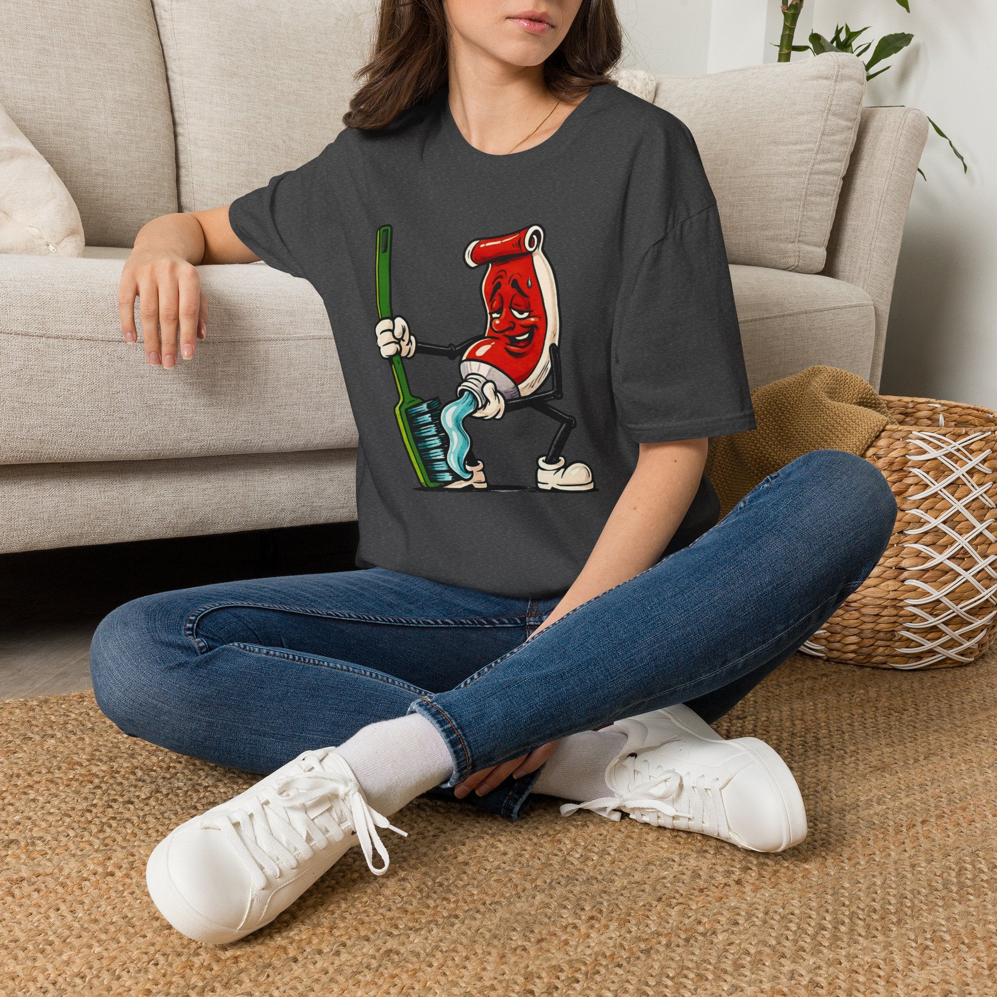 Toothpaste Peeing on Toothbrush T-Shirt