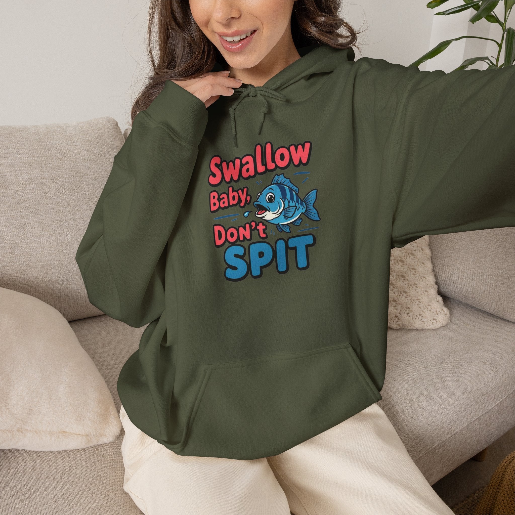 Swallow Baby Don't Spit Fishing Hoodie