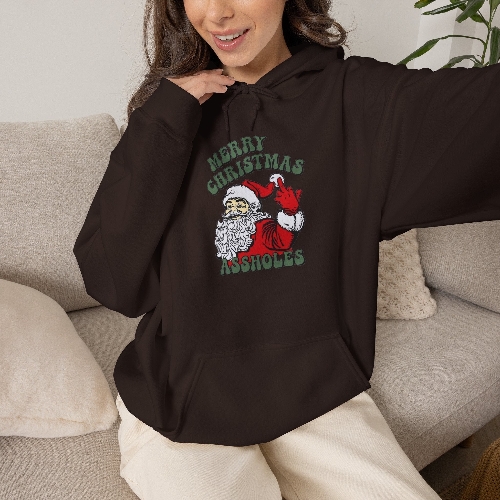 Merry Christmas Assholes Hoodie