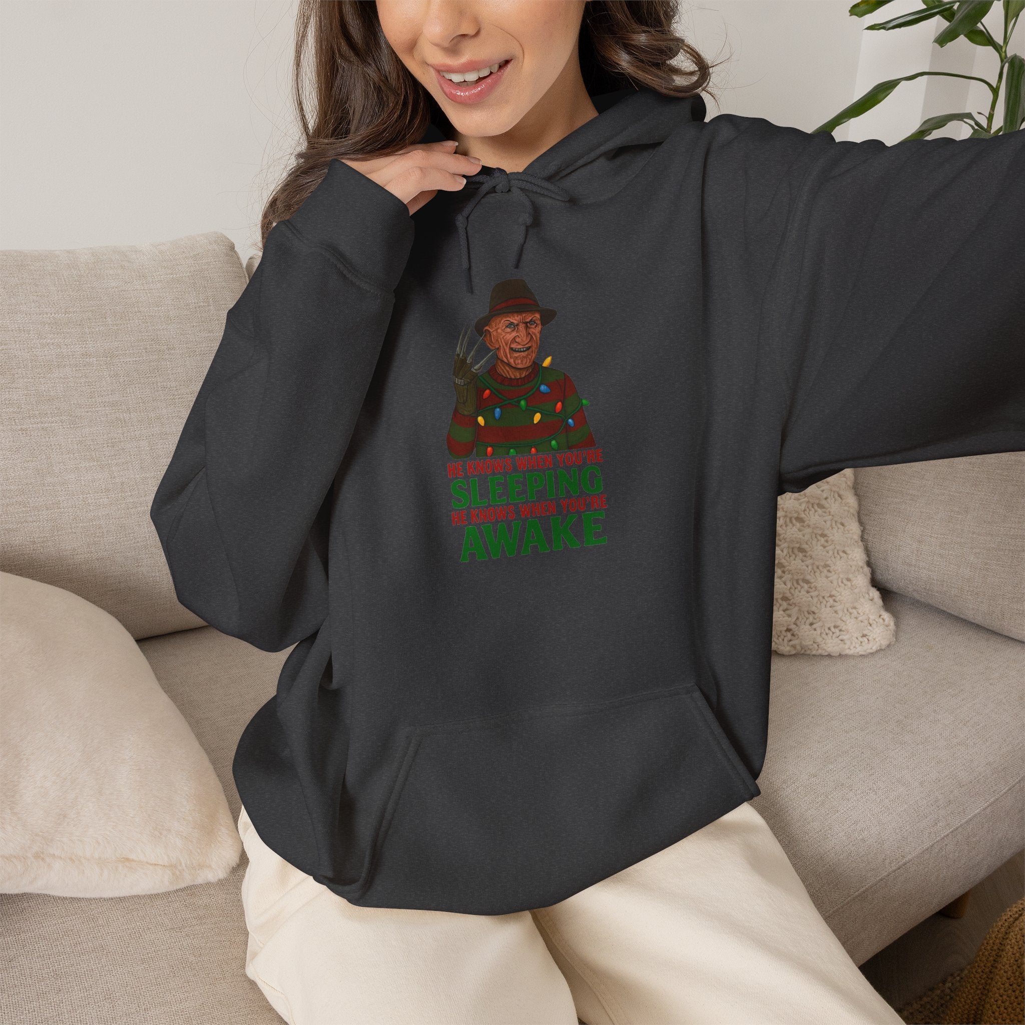 He Knows When You're Sleeping Hoodie