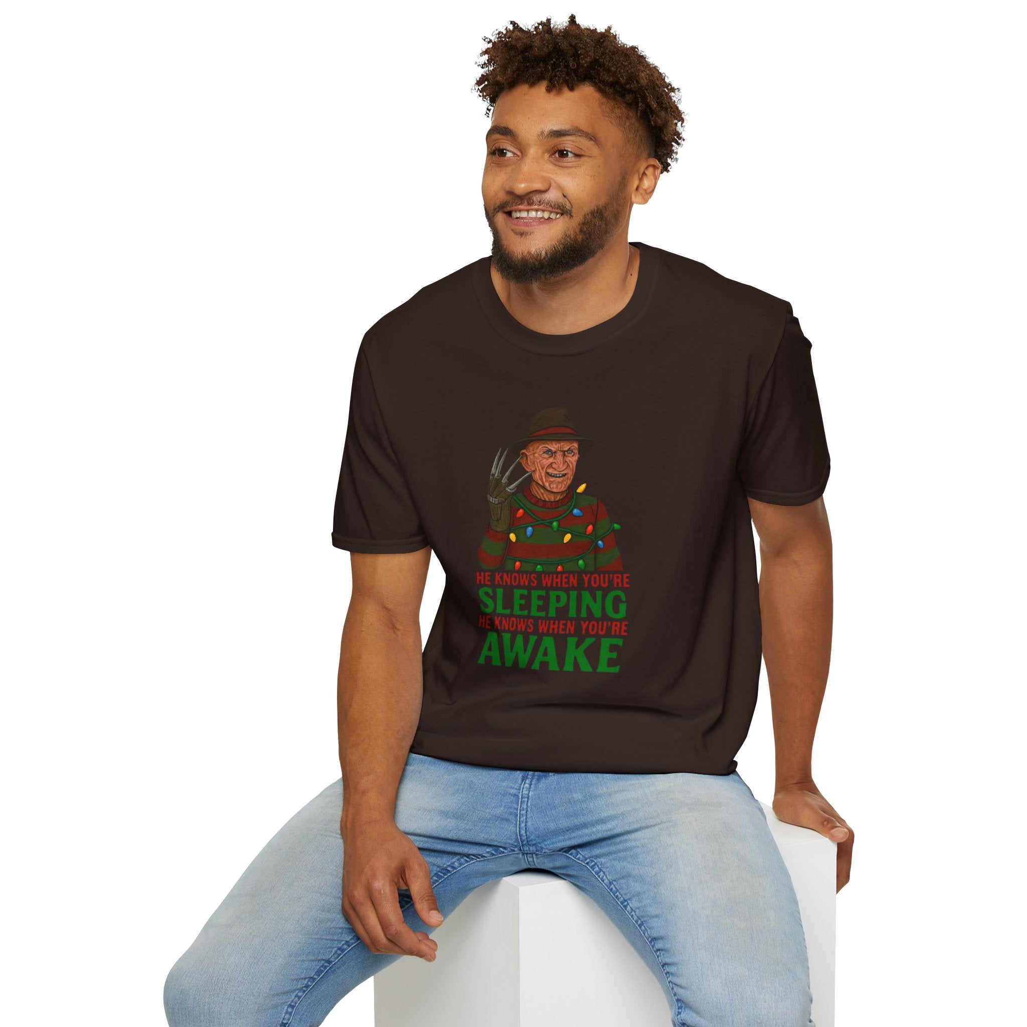 He Knows When You’re Sleeping T-Shirt