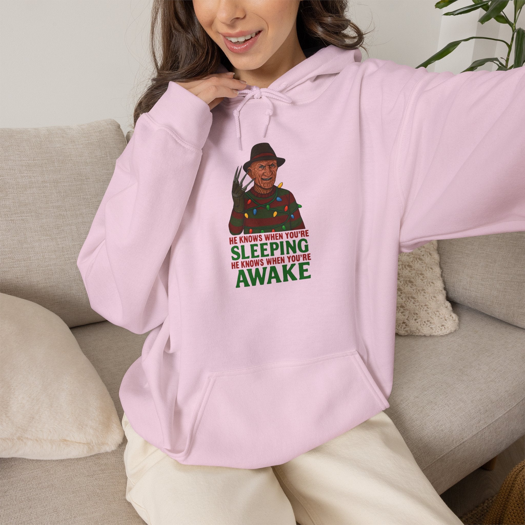 He Knows When You're Sleeping Hoodie