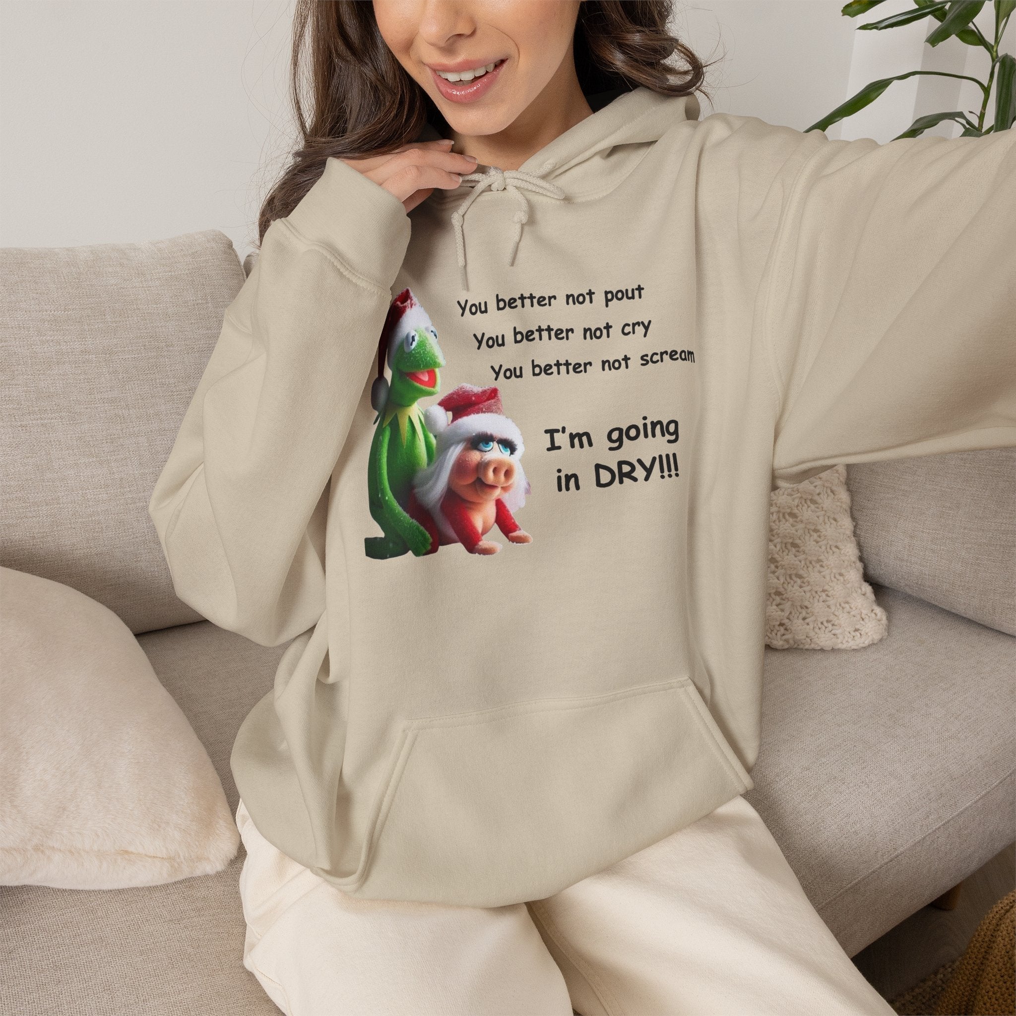 You Better Not Pout, You Better Not Cry Hoodie – I’m Going In Dry Christmas Hoodie