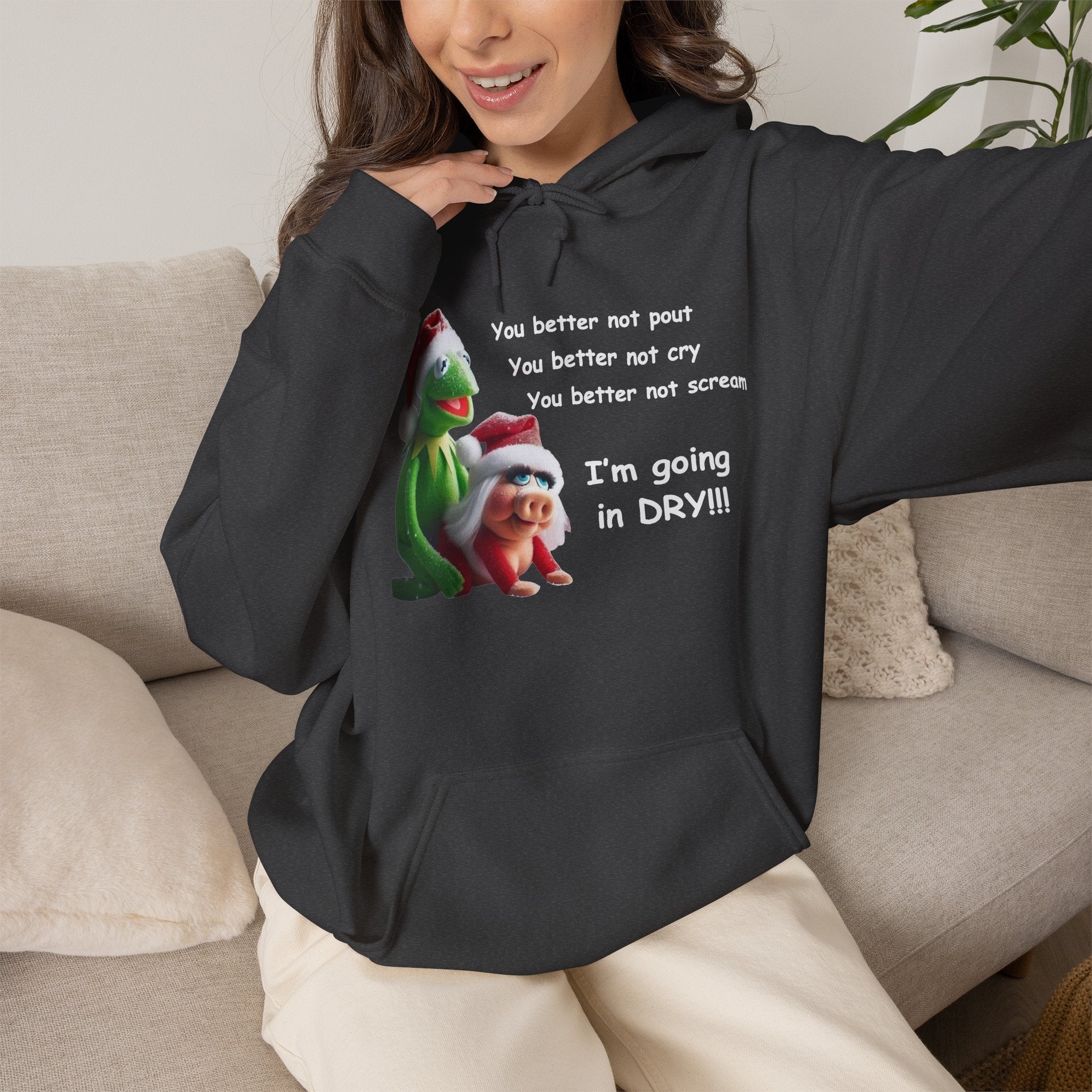 You Better Not Pout, You Better Not Cry Hoodie – I’m Going In Dry Christmas Hoodie