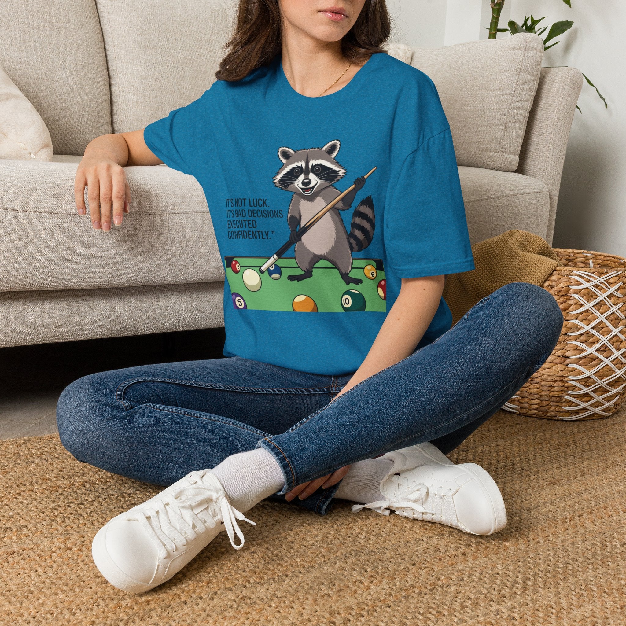 Raccoon Pool Player TShirt