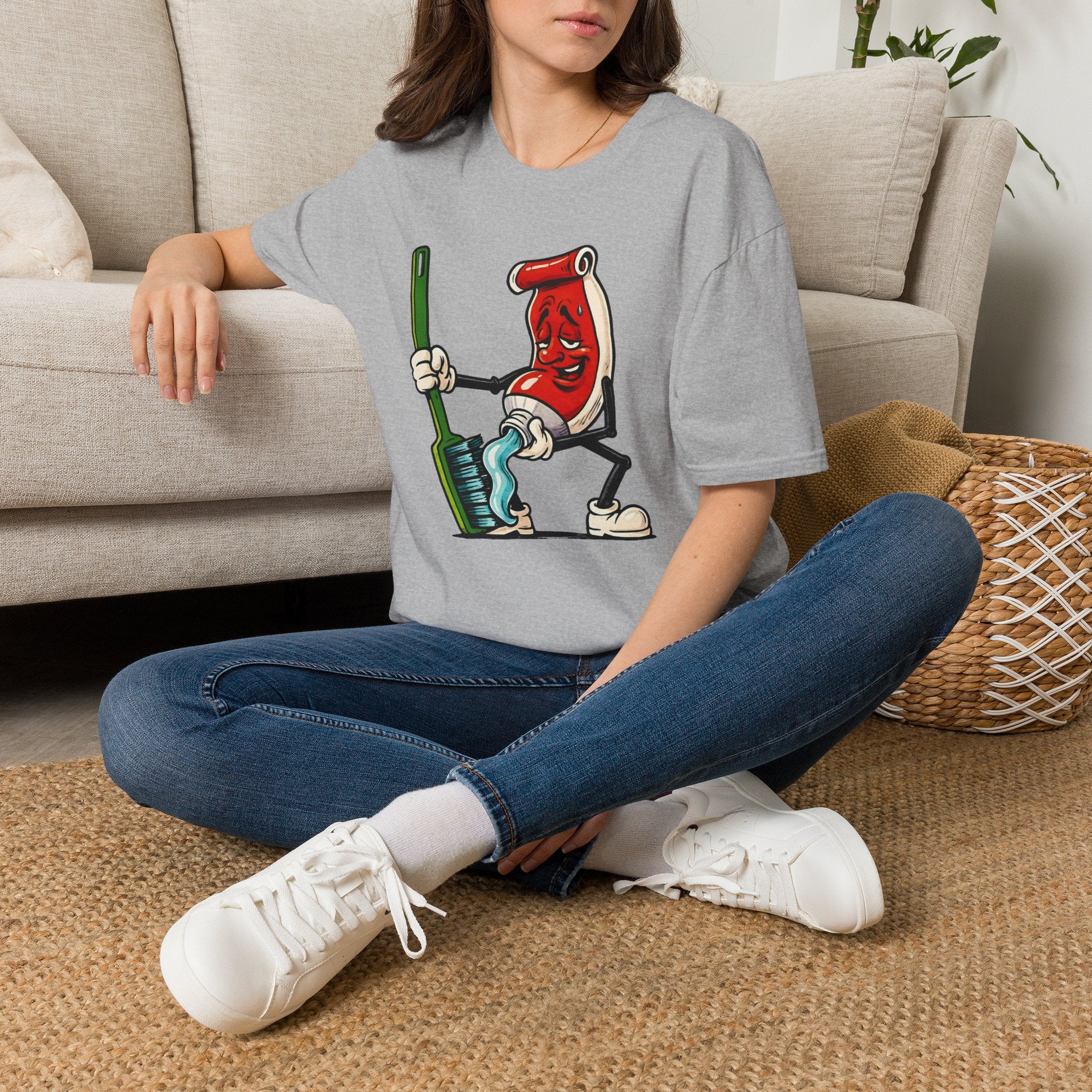 Toothpaste Peeing on Toothbrush T-Shirt