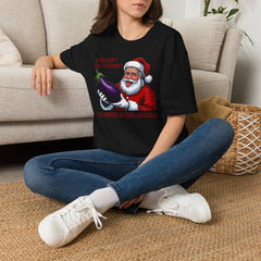 Santa Holding Eggplant T‑Shirt