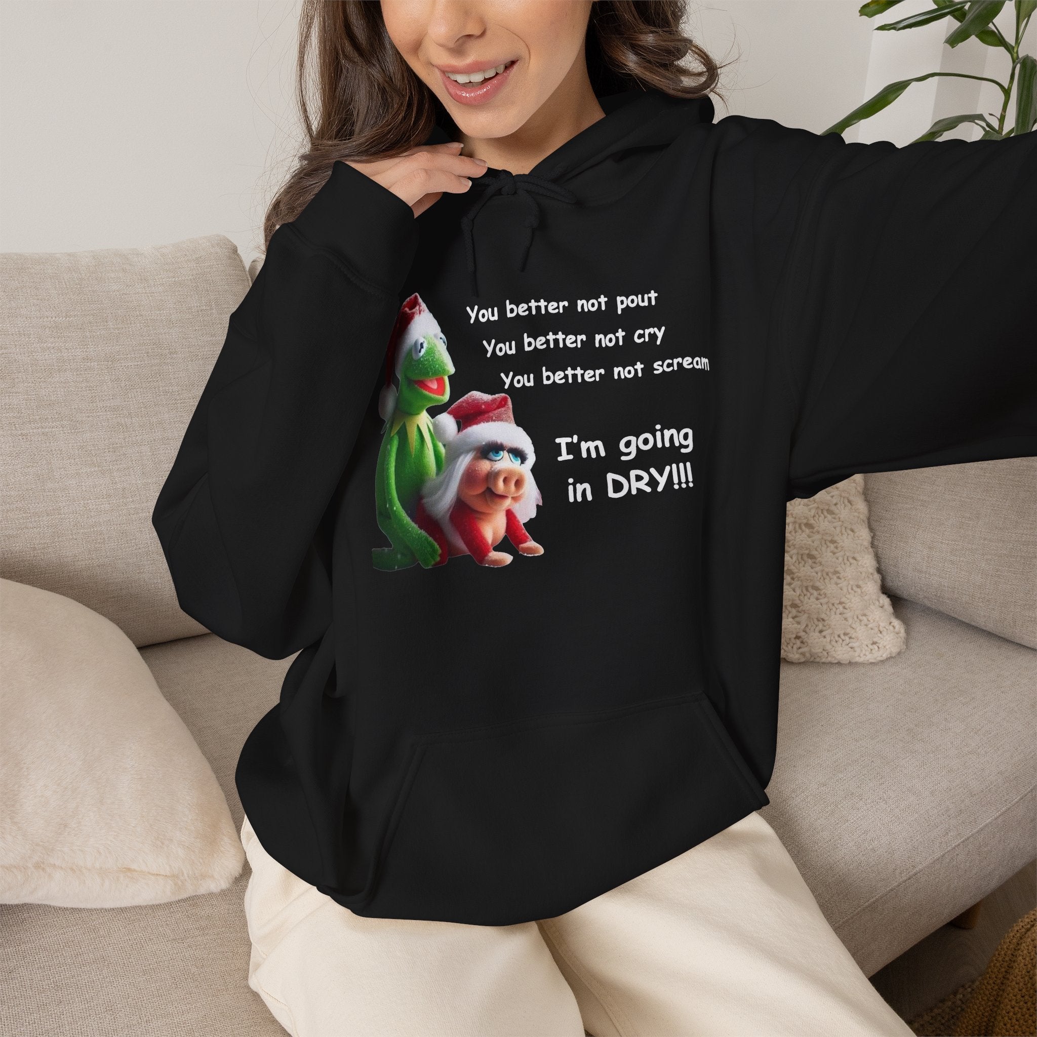 You Better Not Pout, You Better Not Cry Hoodie – I’m Going In Dry Christmas Hoodie