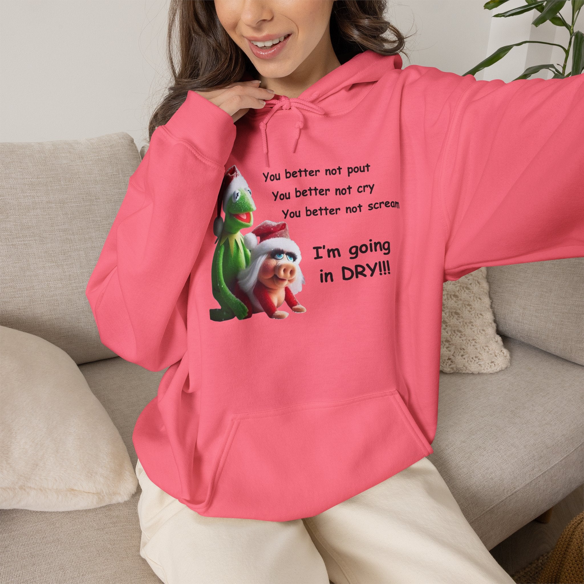 You Better Not Pout, You Better Not Cry Hoodie – I’m Going In Dry Christmas Hoodie