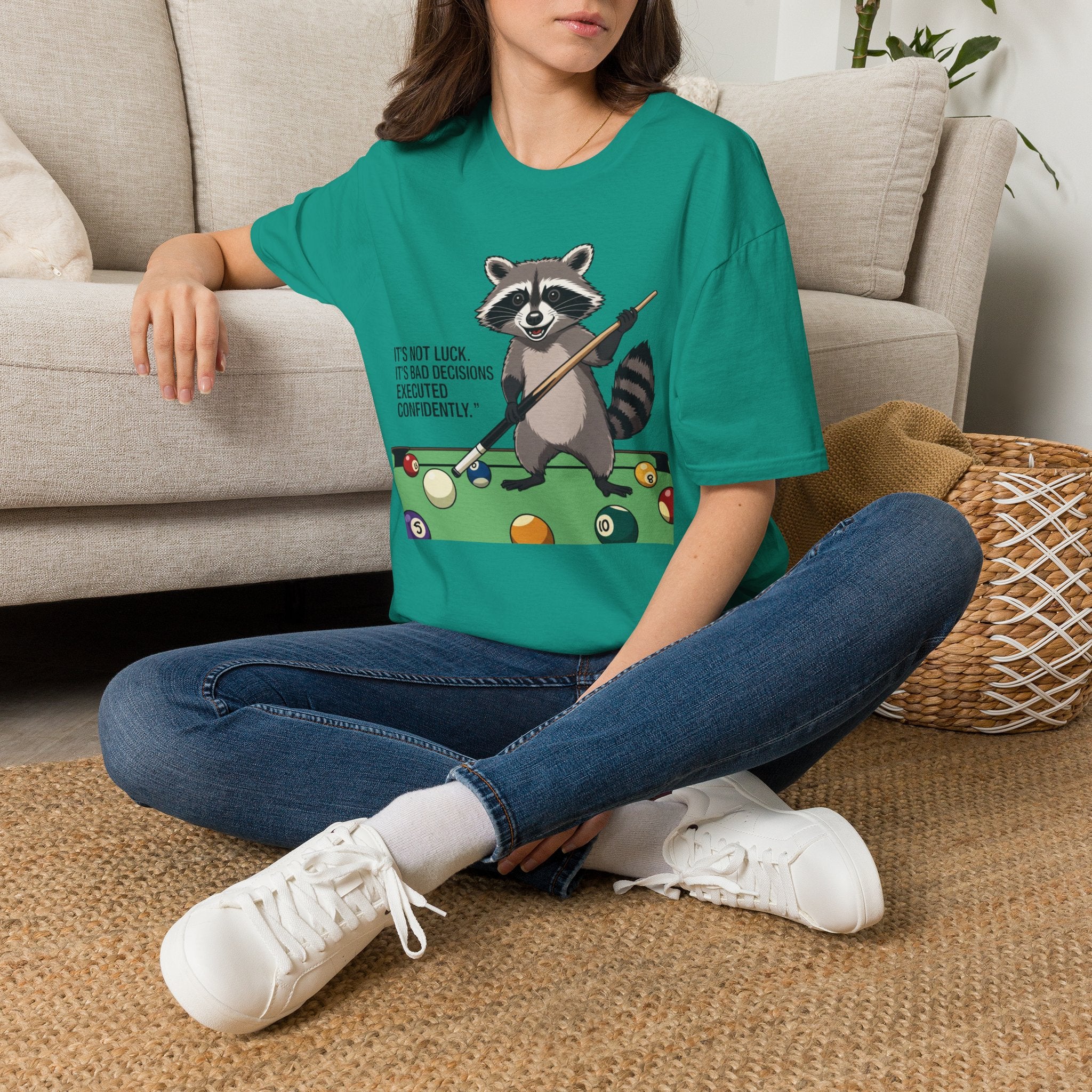 Raccoon Pool Player TShirt