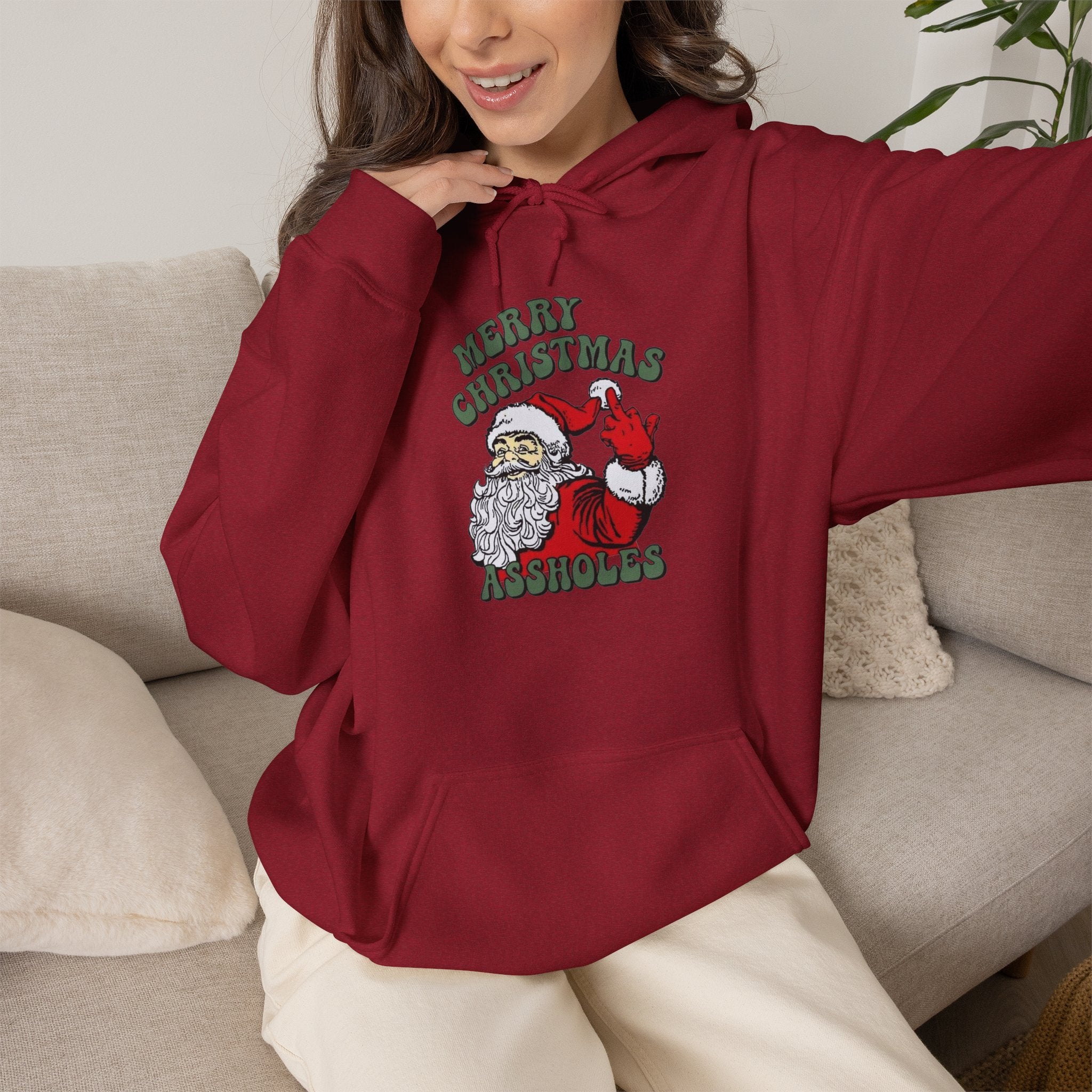 Merry Christmas Assholes Hoodie