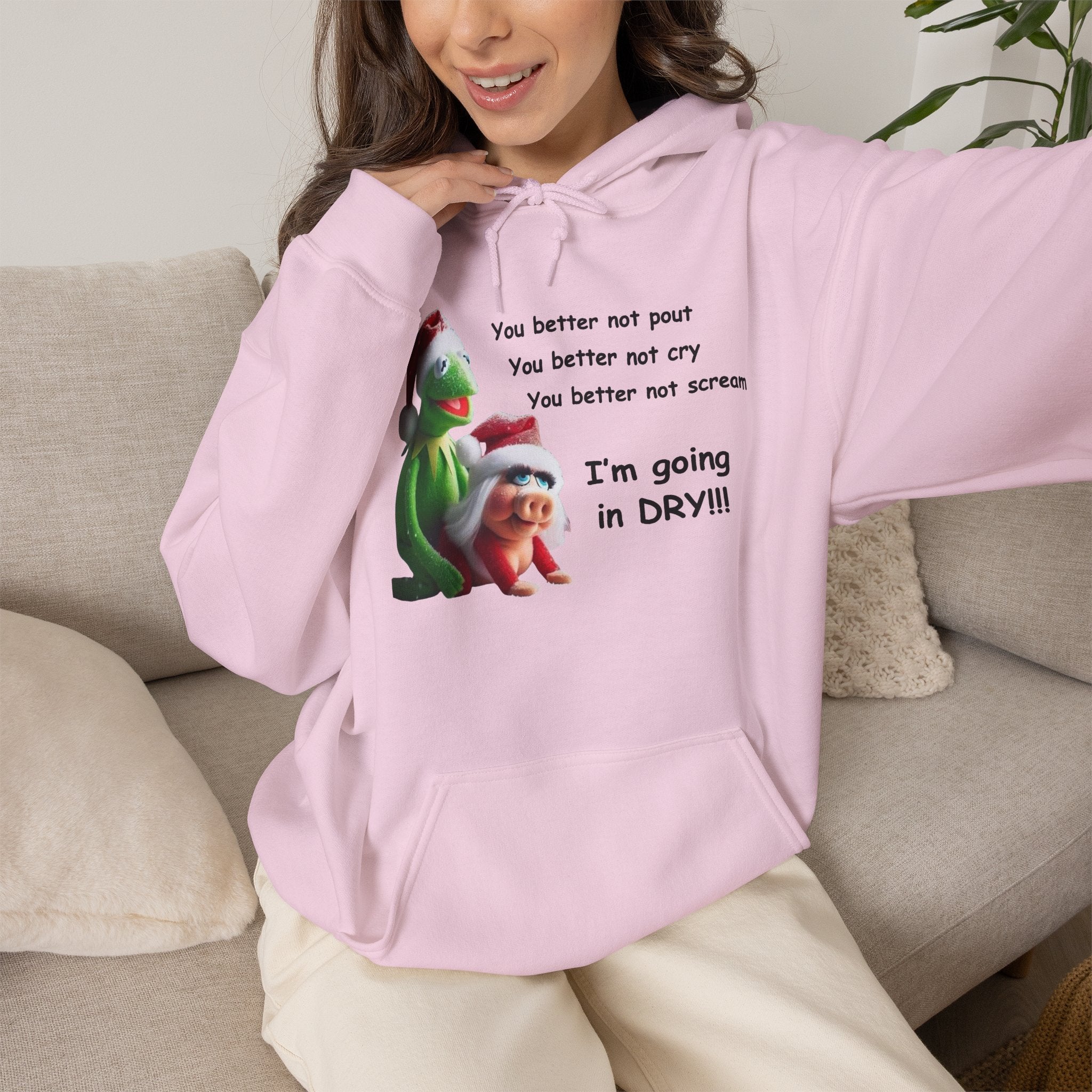 You Better Not Pout, You Better Not Cry Hoodie – I’m Going In Dry Christmas Hoodie