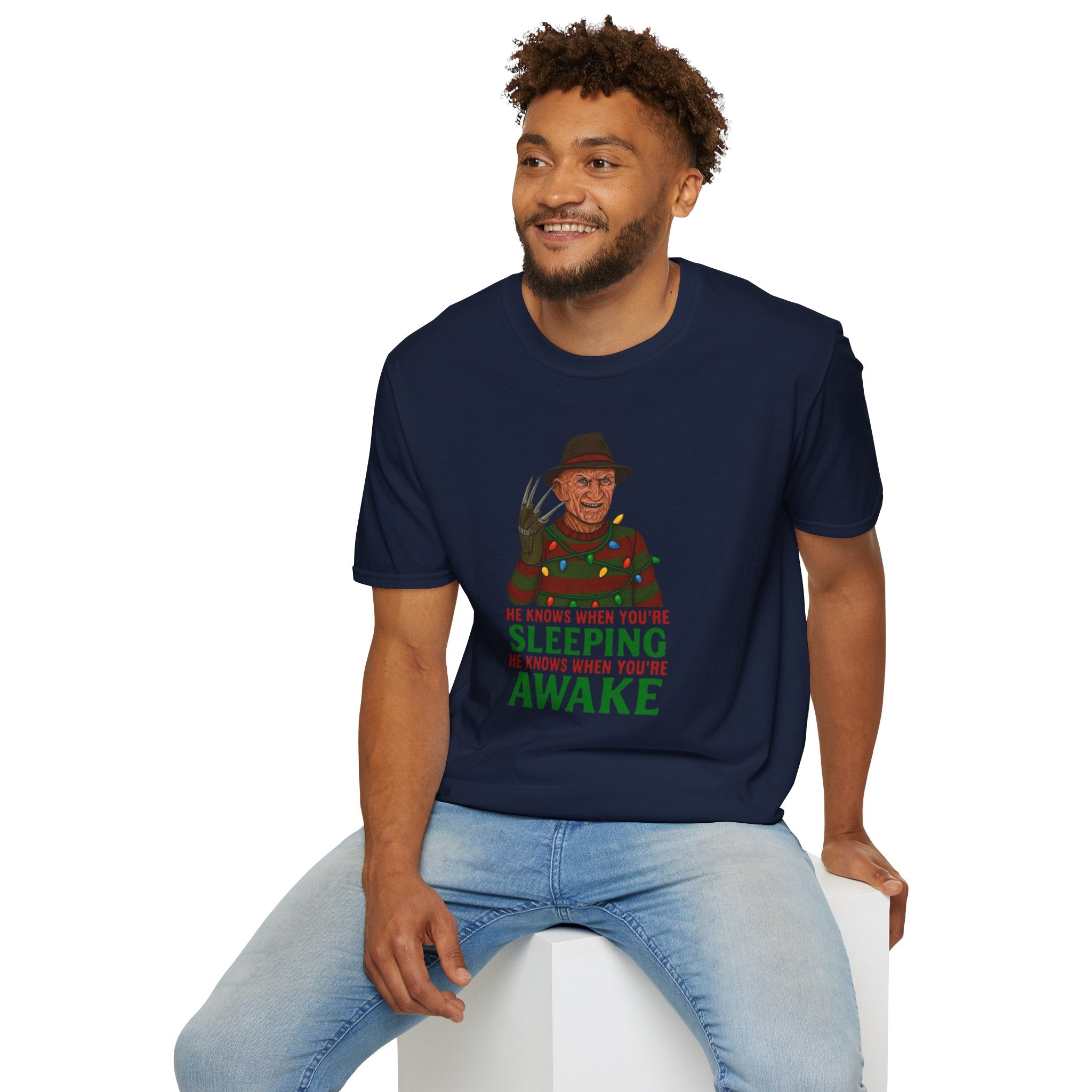 He Knows When You’re Sleeping T-Shirt