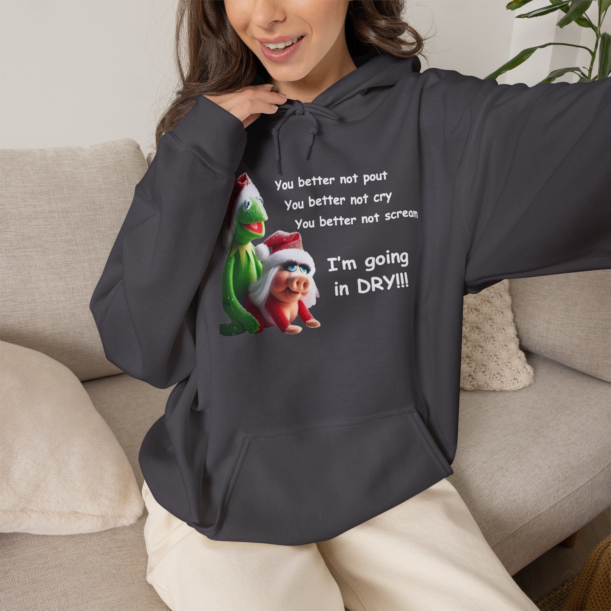 You Better Not Pout, You Better Not Cry Hoodie – I’m Going In Dry Christmas Hoodie