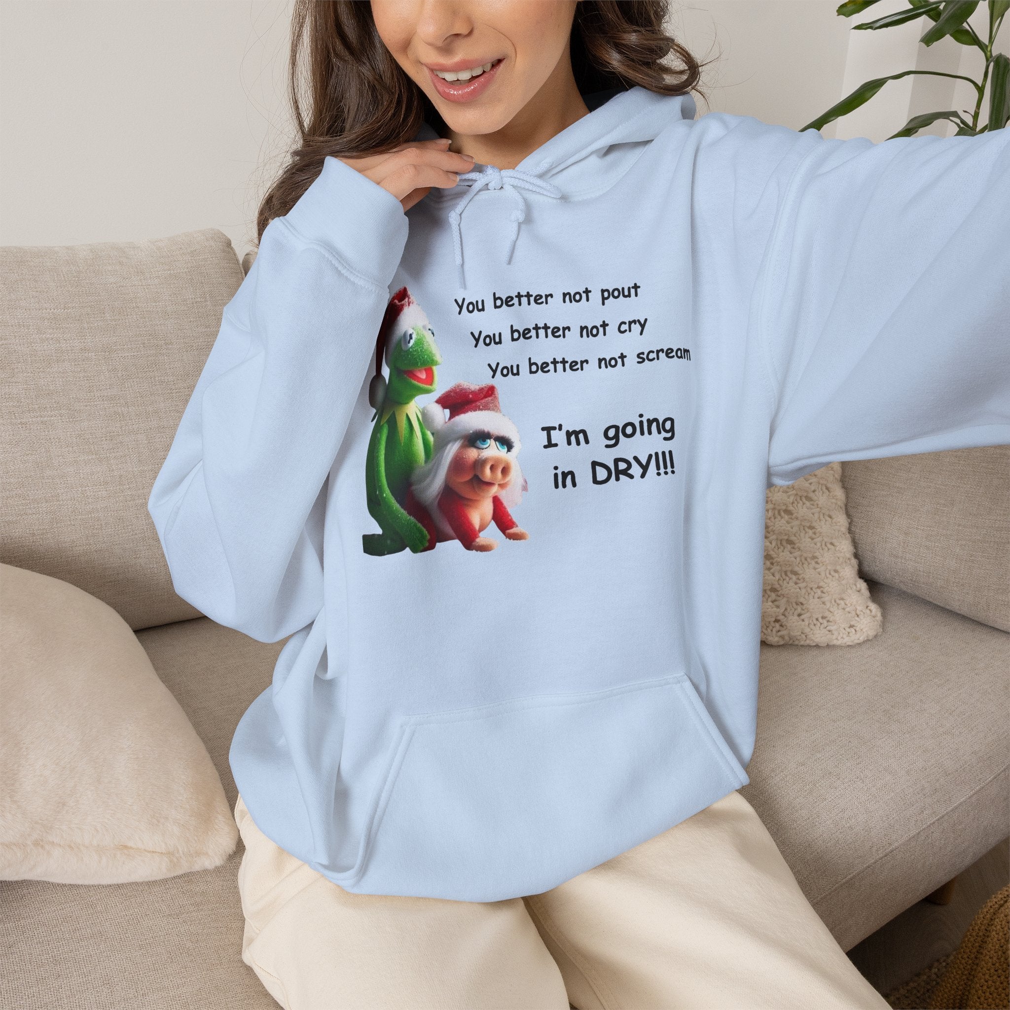 You Better Not Pout, You Better Not Cry Hoodie – I’m Going In Dry Christmas Hoodie