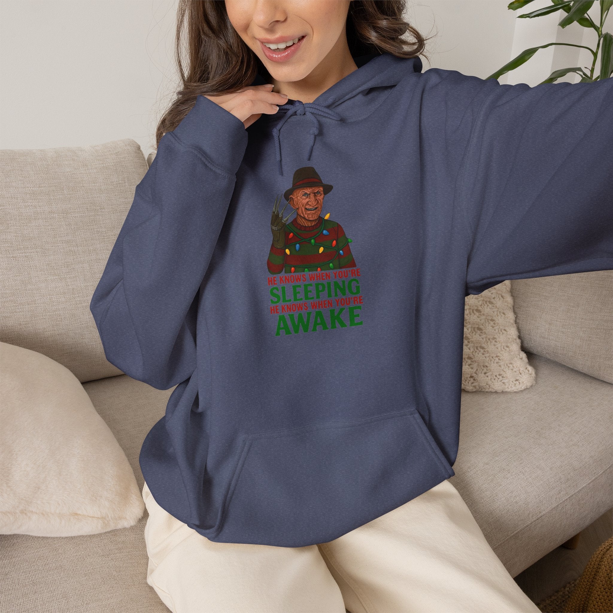 He Knows When You're Sleeping Hoodie
