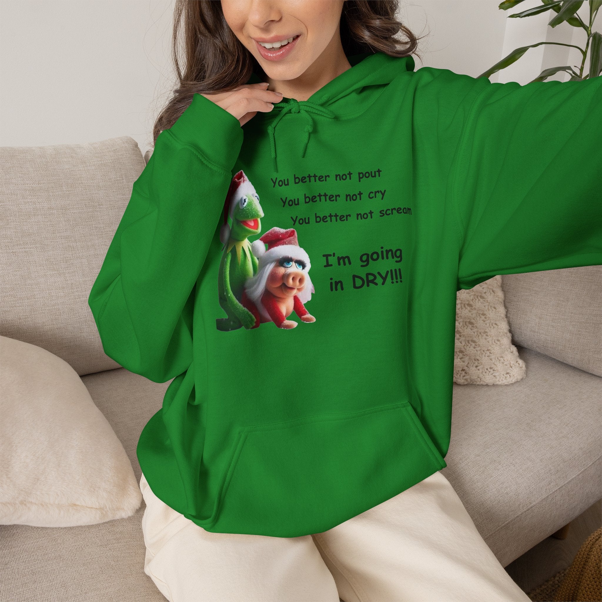 You Better Not Pout, You Better Not Cry Hoodie – I’m Going In Dry Christmas Hoodie