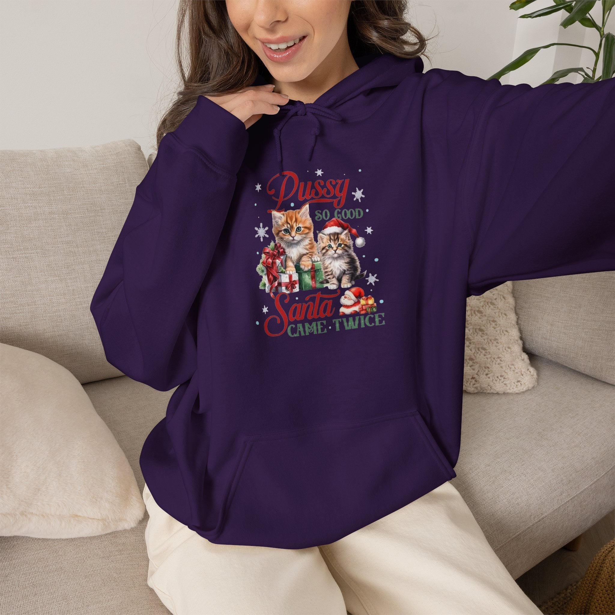Pussy So Good, Santa Came Twice Hoodie
