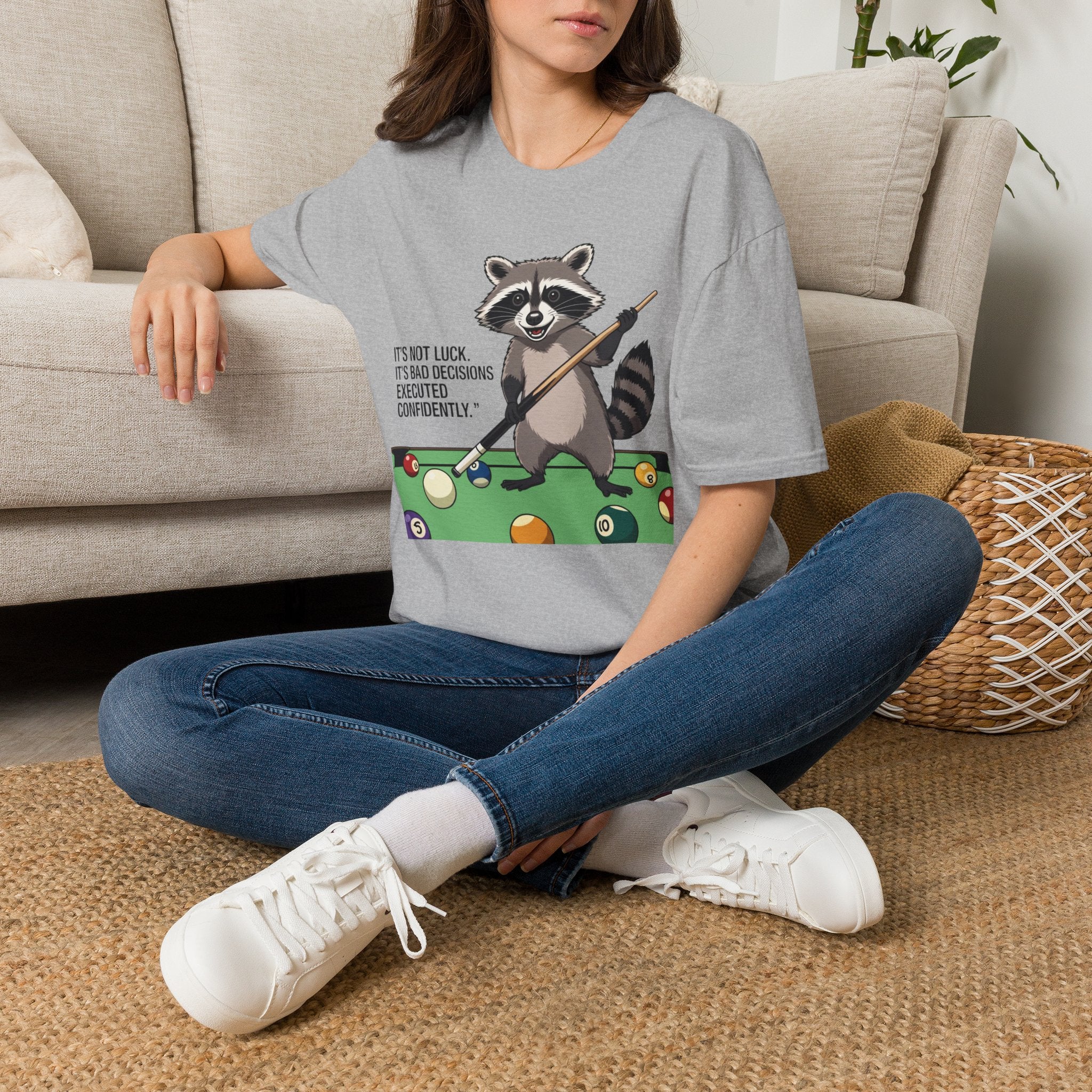 Raccoon Pool Player TShirt