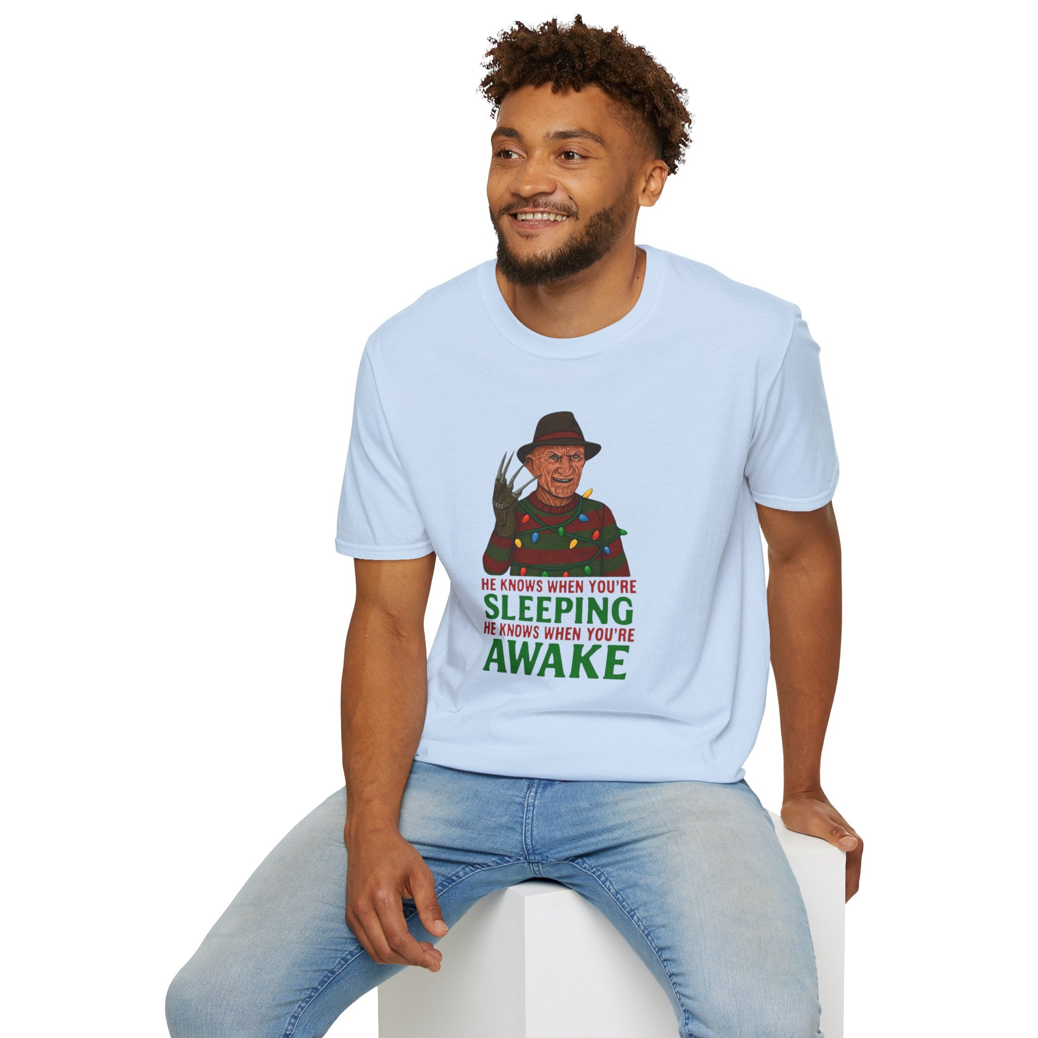 He Knows When You’re Sleeping T-Shirt