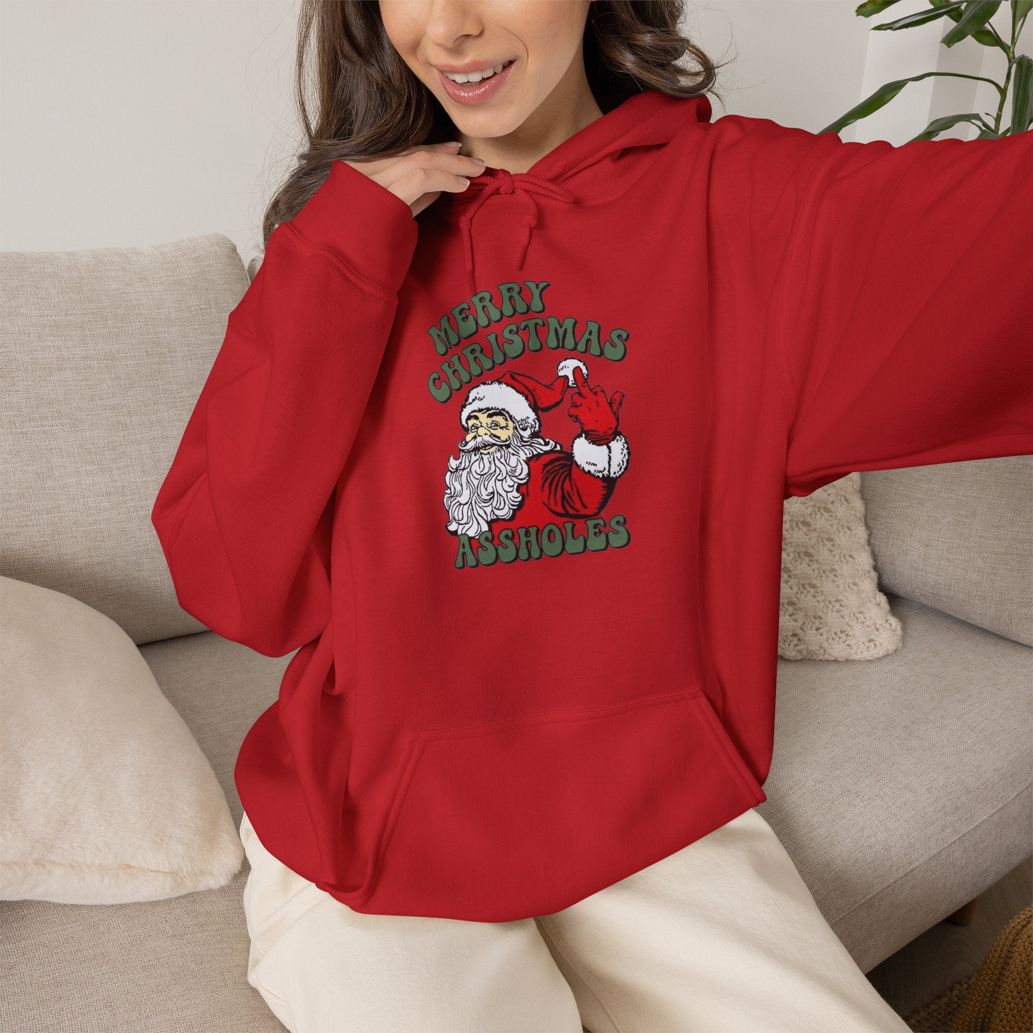 Merry Christmas Assholes Hoodie