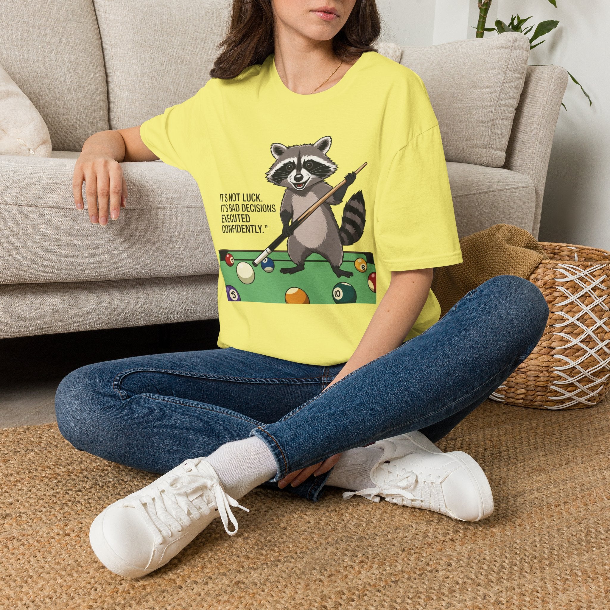 Raccoon Pool Player TShirt