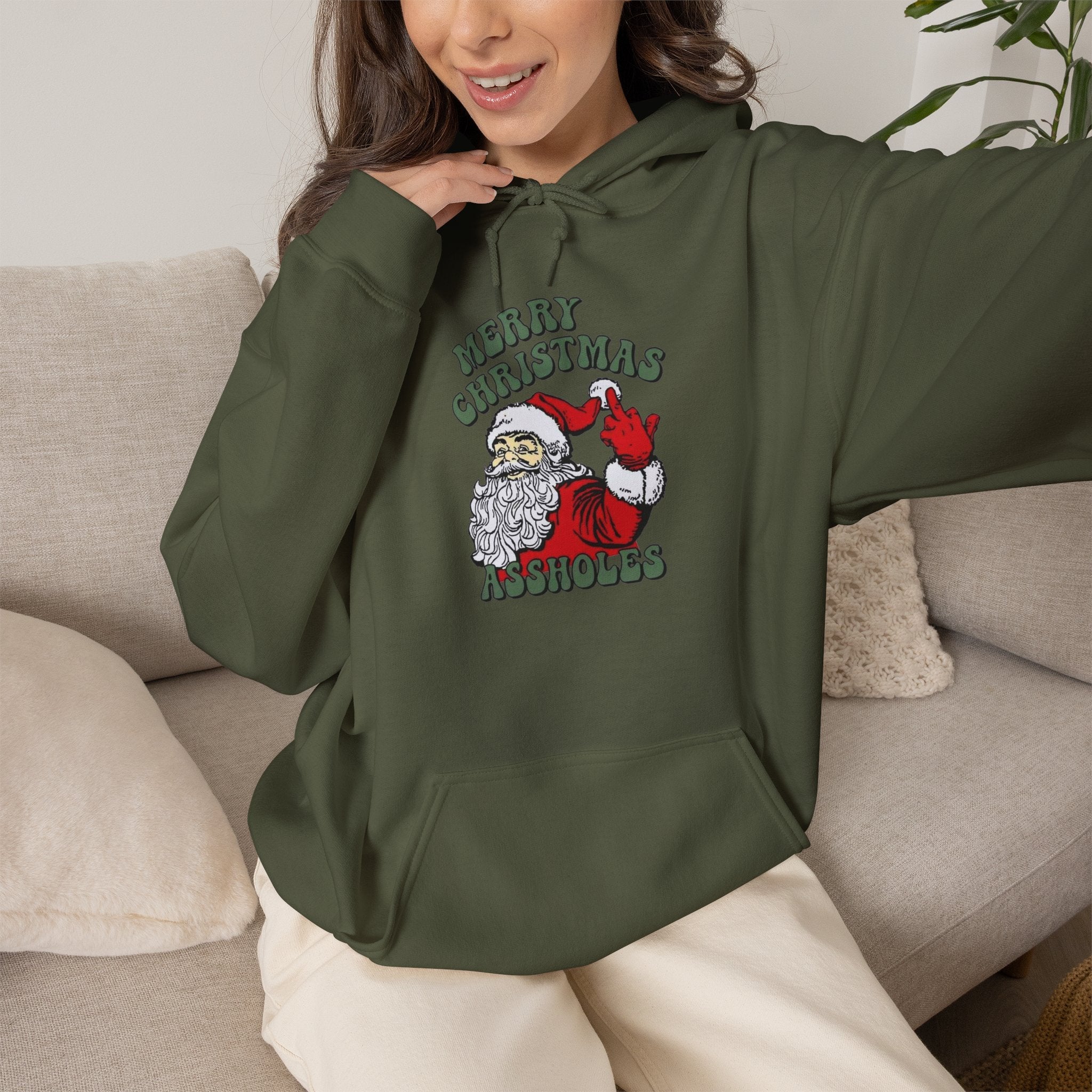 Merry Christmas Assholes Hoodie