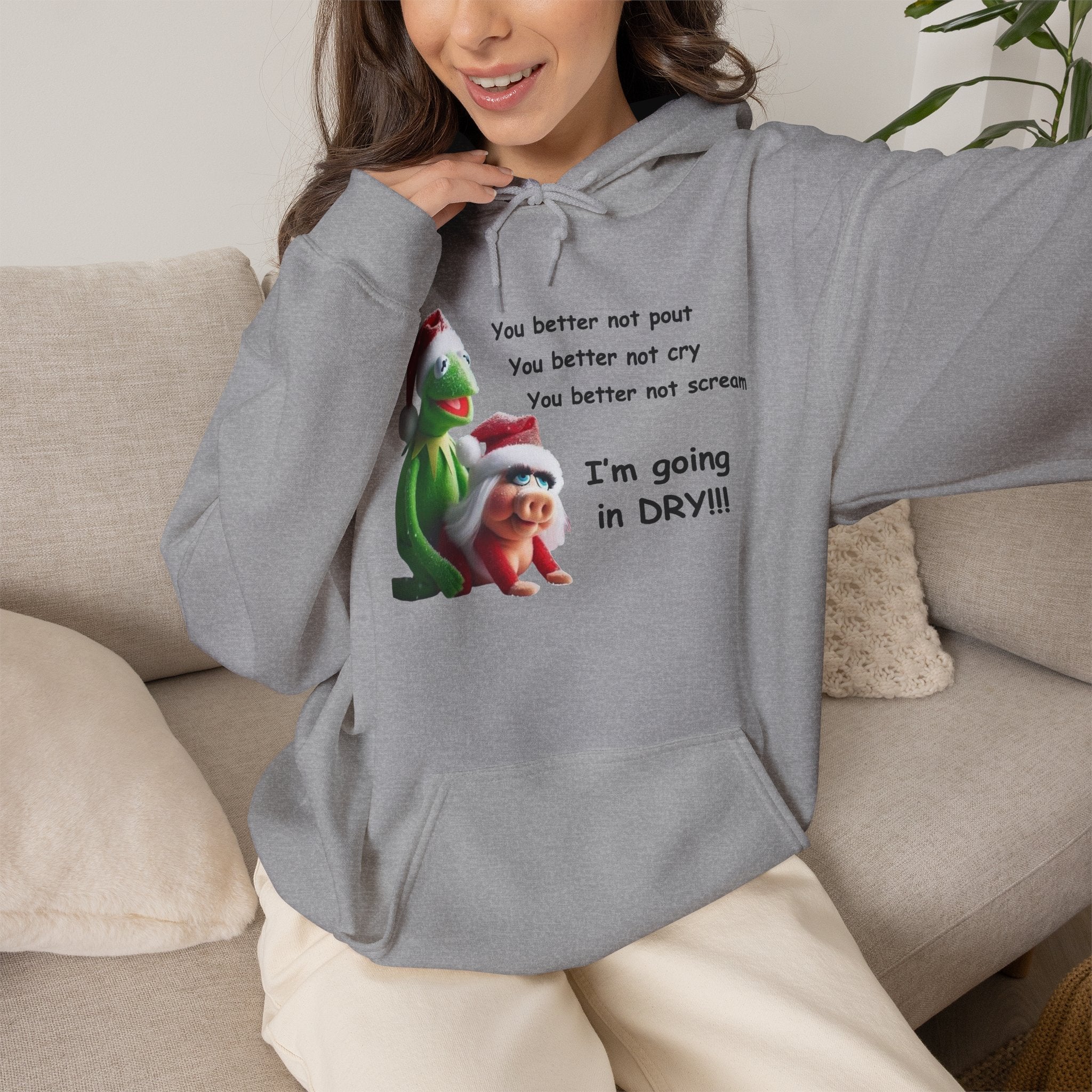 You Better Not Pout, You Better Not Cry Hoodie – I’m Going In Dry Christmas Hoodie