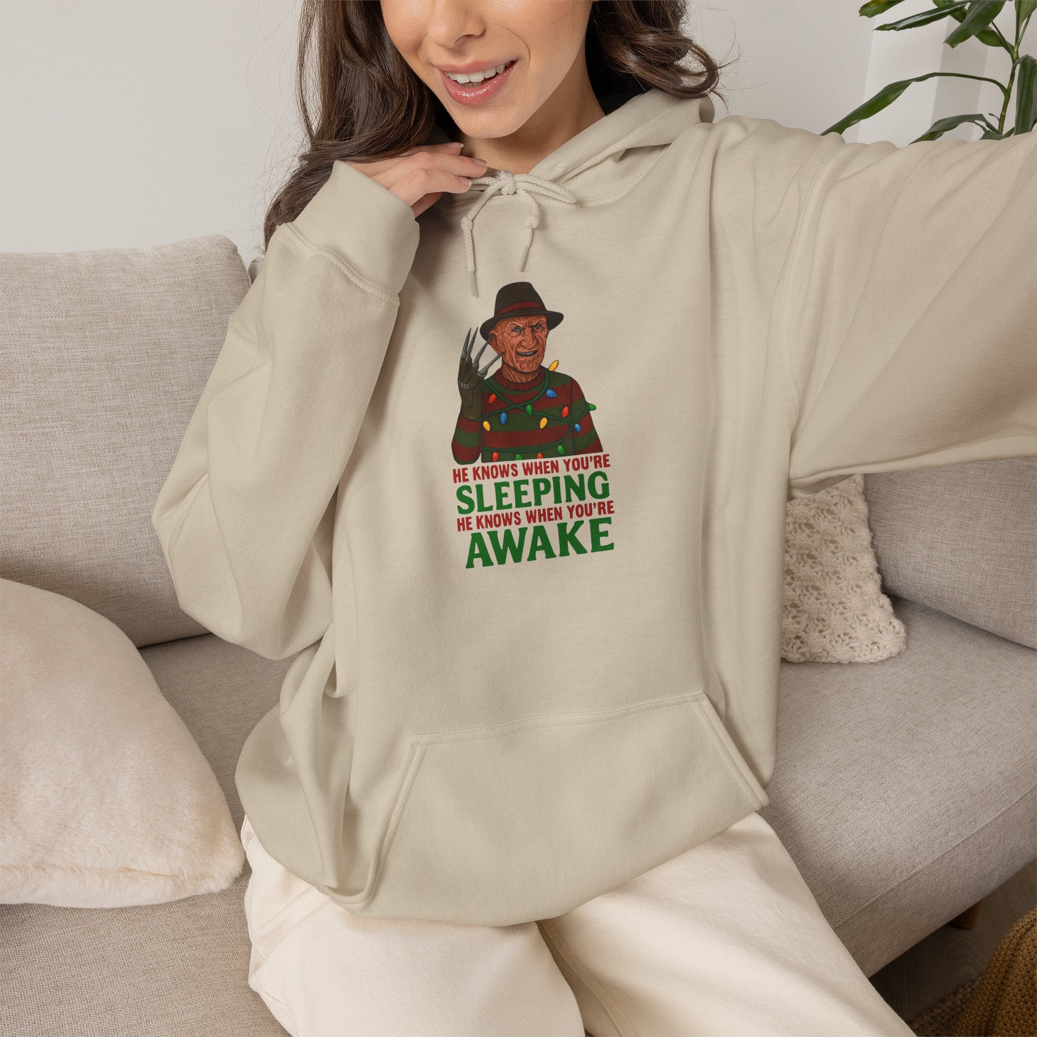 He Knows When You're Sleeping Hoodie