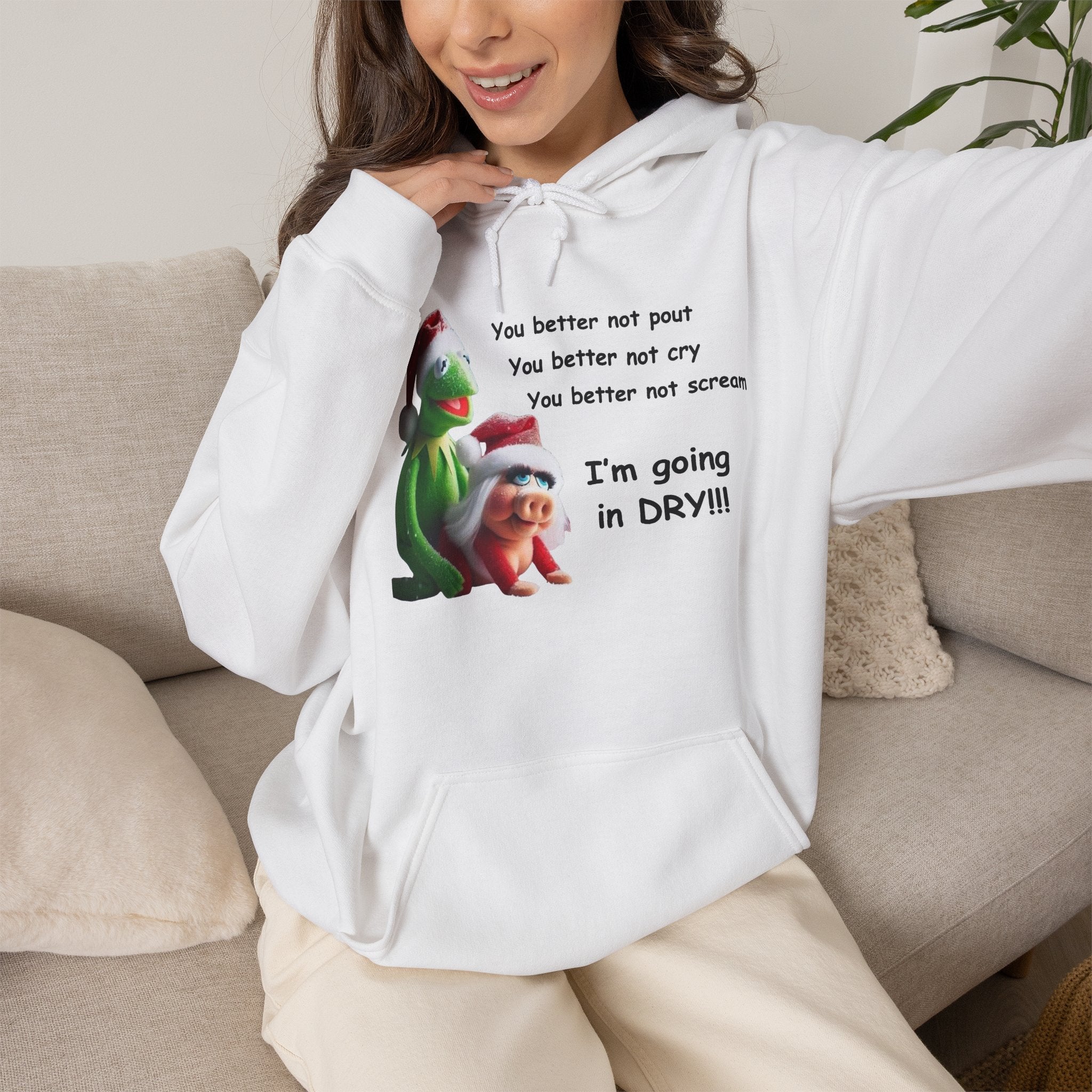 You Better Not Pout, You Better Not Cry Hoodie – I’m Going In Dry Christmas Hoodie