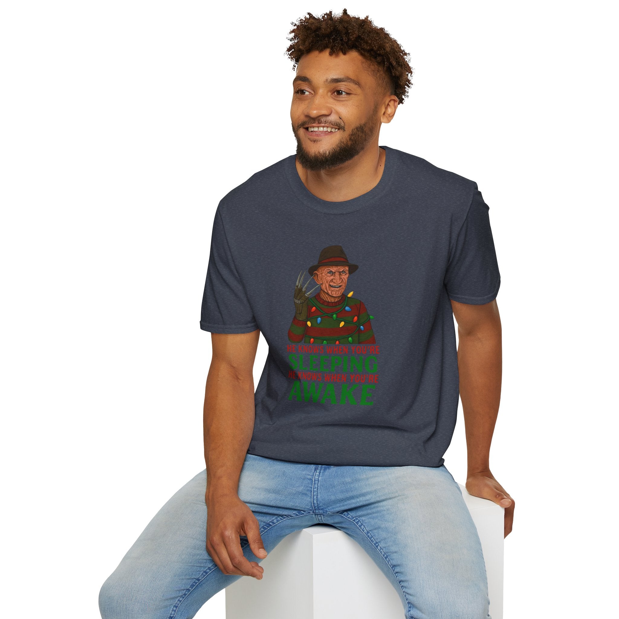 He Knows When You’re Sleeping T-Shirt