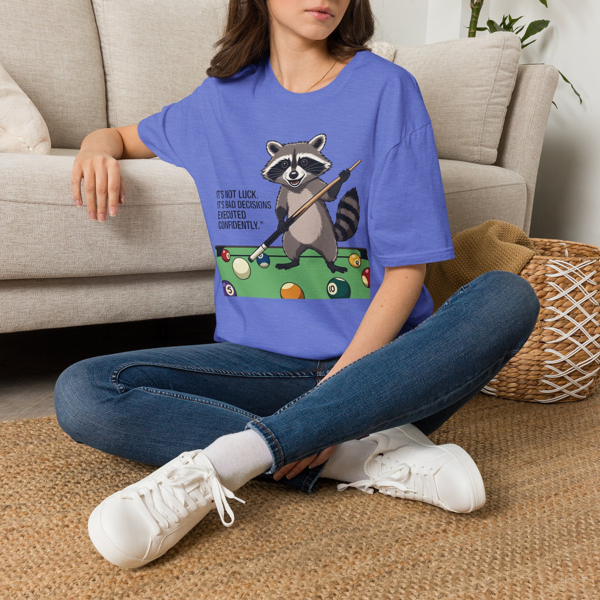 Raccoon Pool Player TShirt