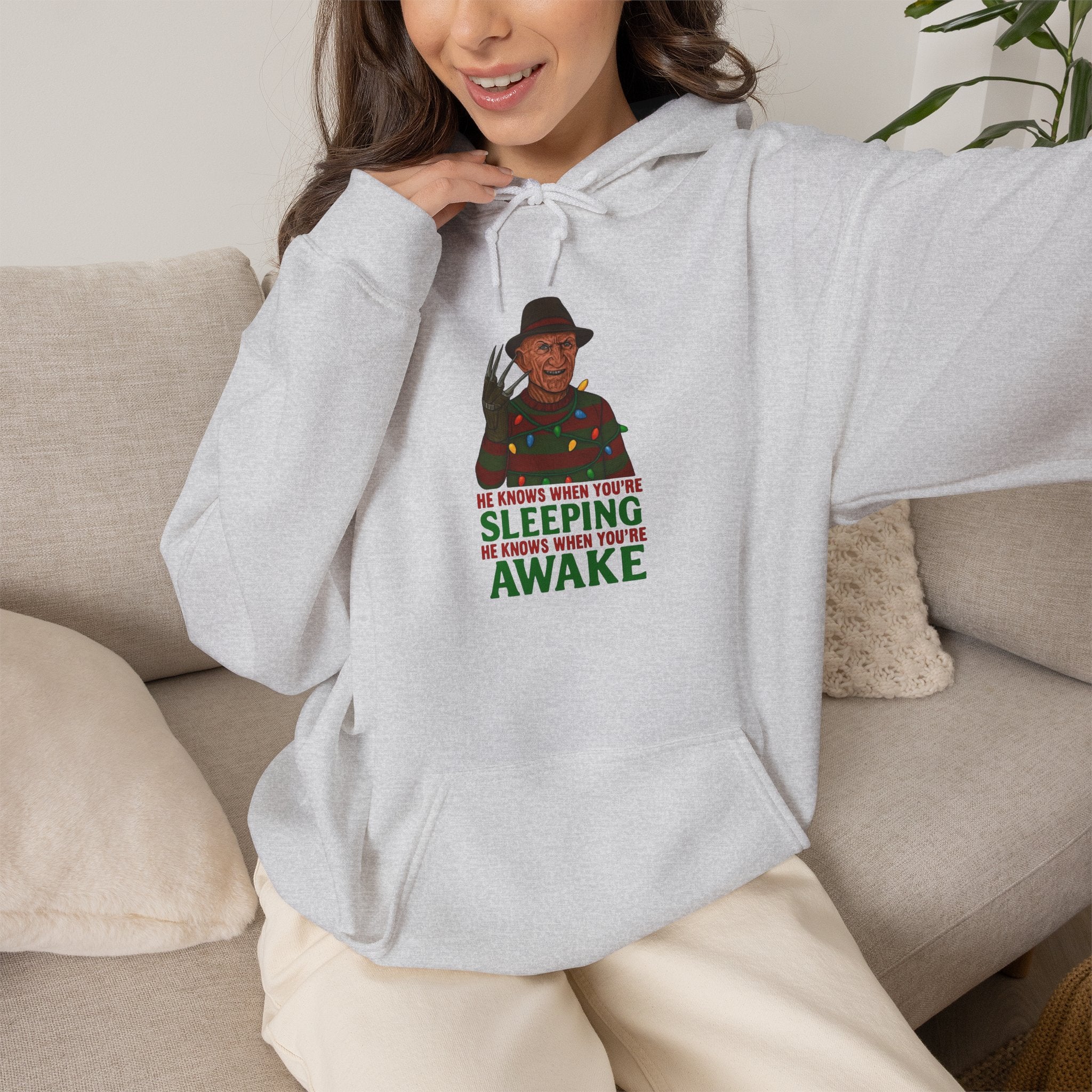 He Knows When You're Sleeping Hoodie